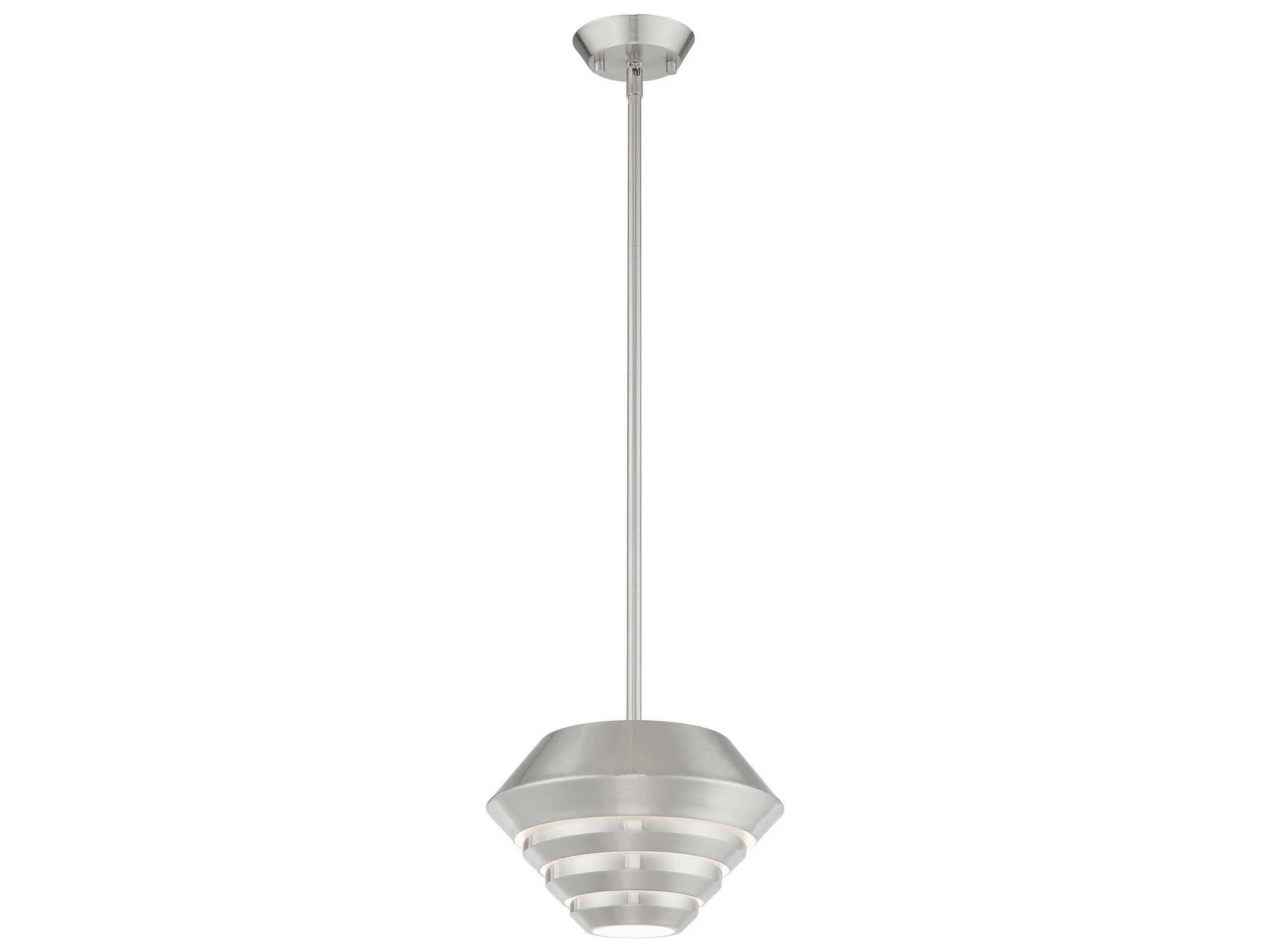 Livex Lighting Amsterdam 1-Light Brushed Nickel Mini Pendant