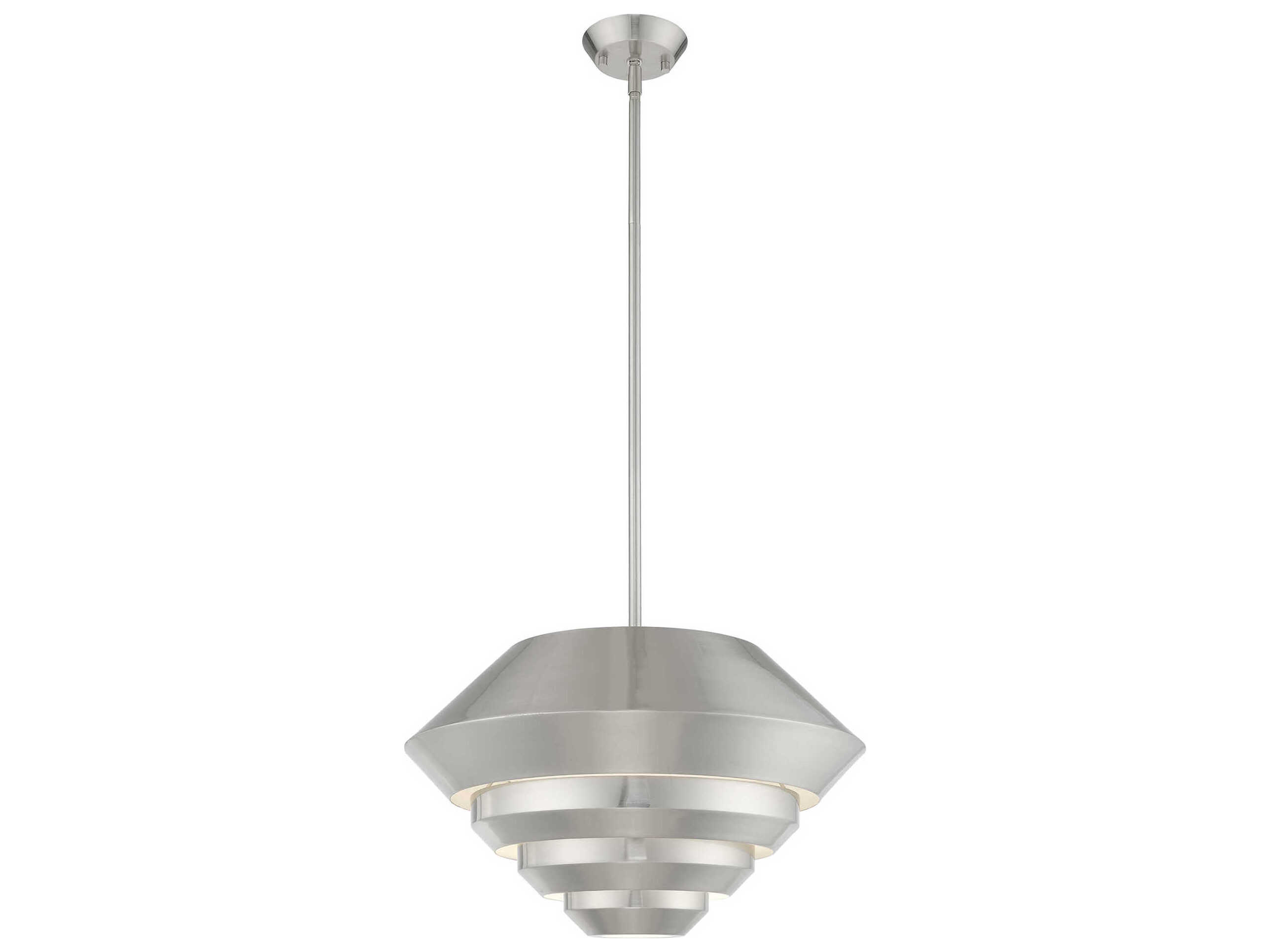 Livex Lighting Amsterdam 1-Light Brushed Nickel Pendant