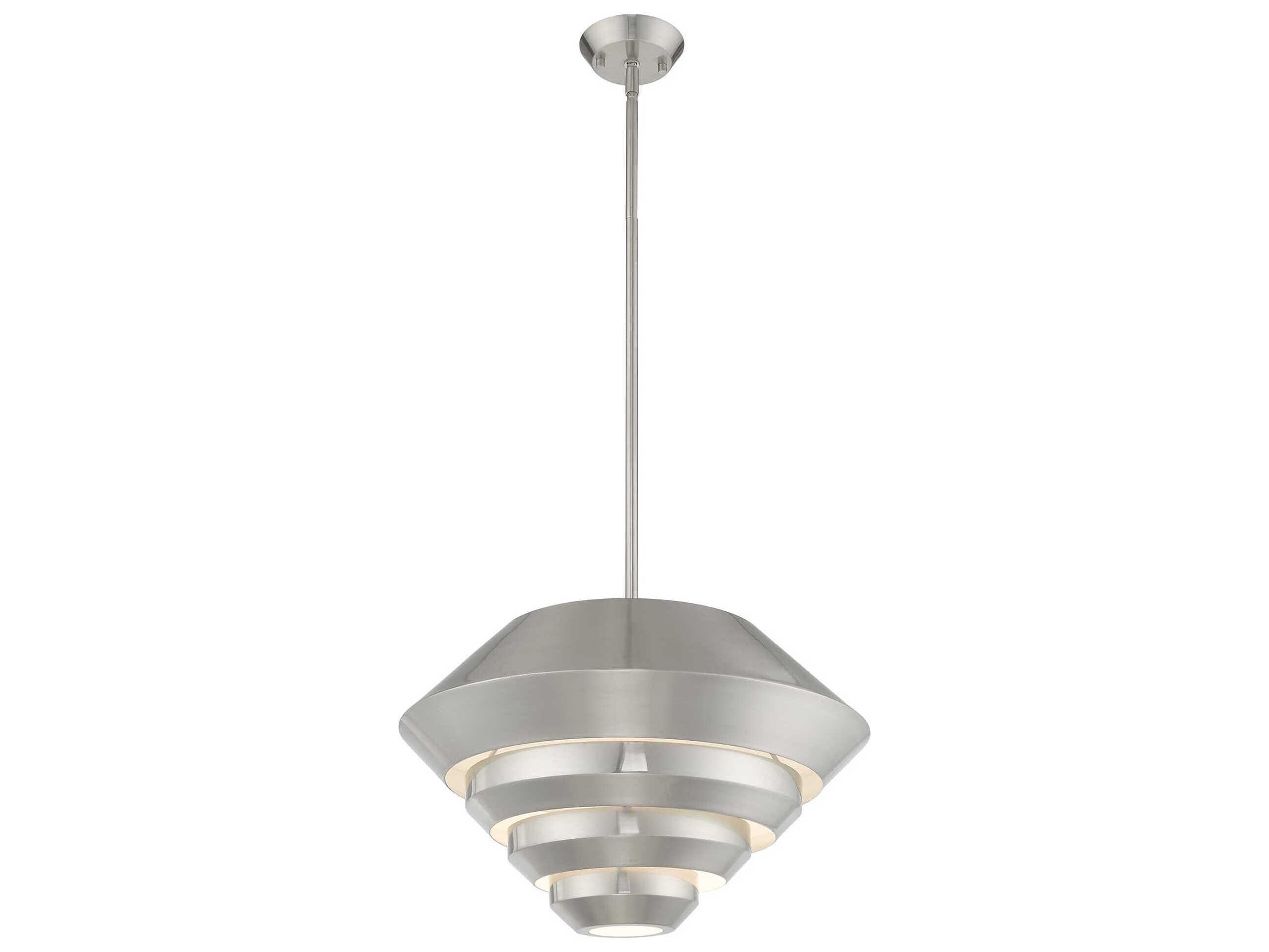 Livex Lighting Amsterdam 1-Light Brushed Nickel Pendant