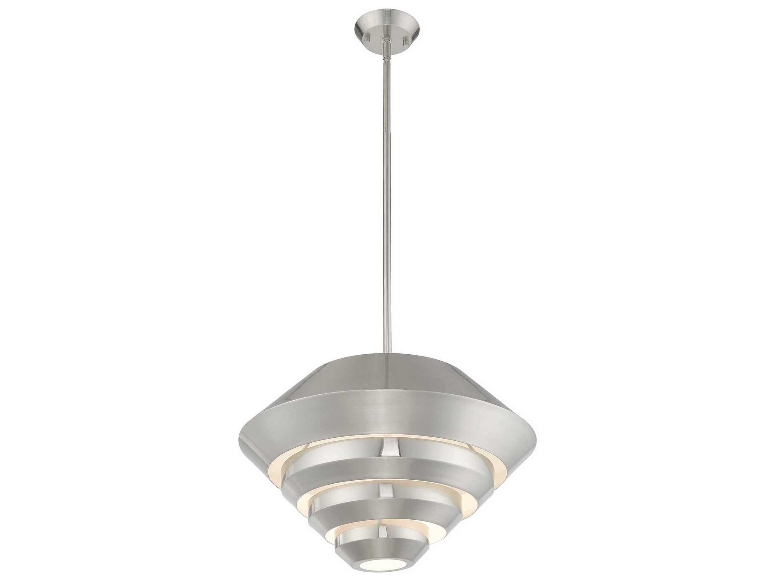 Livex Lighting Amsterdam 1-Light Brushed Nickel Pendant