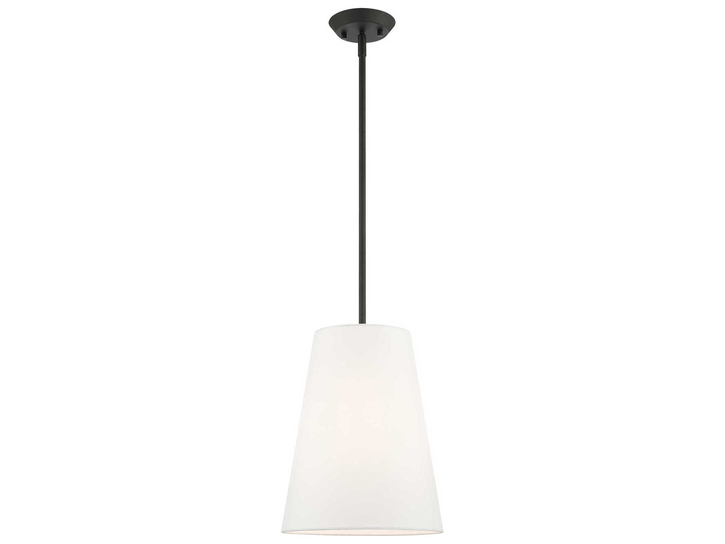 Livex Lighting Prato 1-Light Black White Empire Geometric Mini Pendant