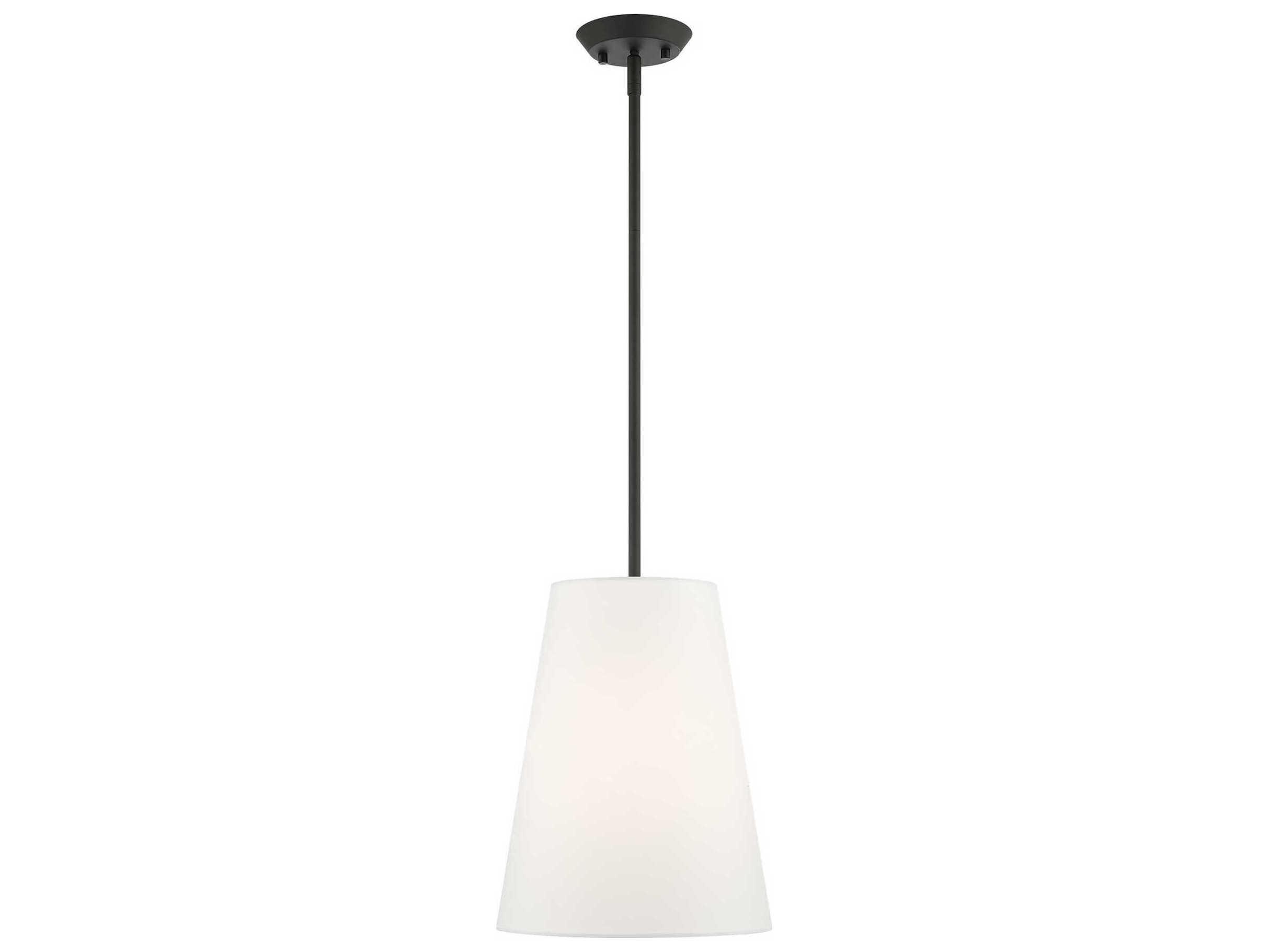 Livex Lighting Prato 1-Light Black White Empire Geometric Mini Pendant