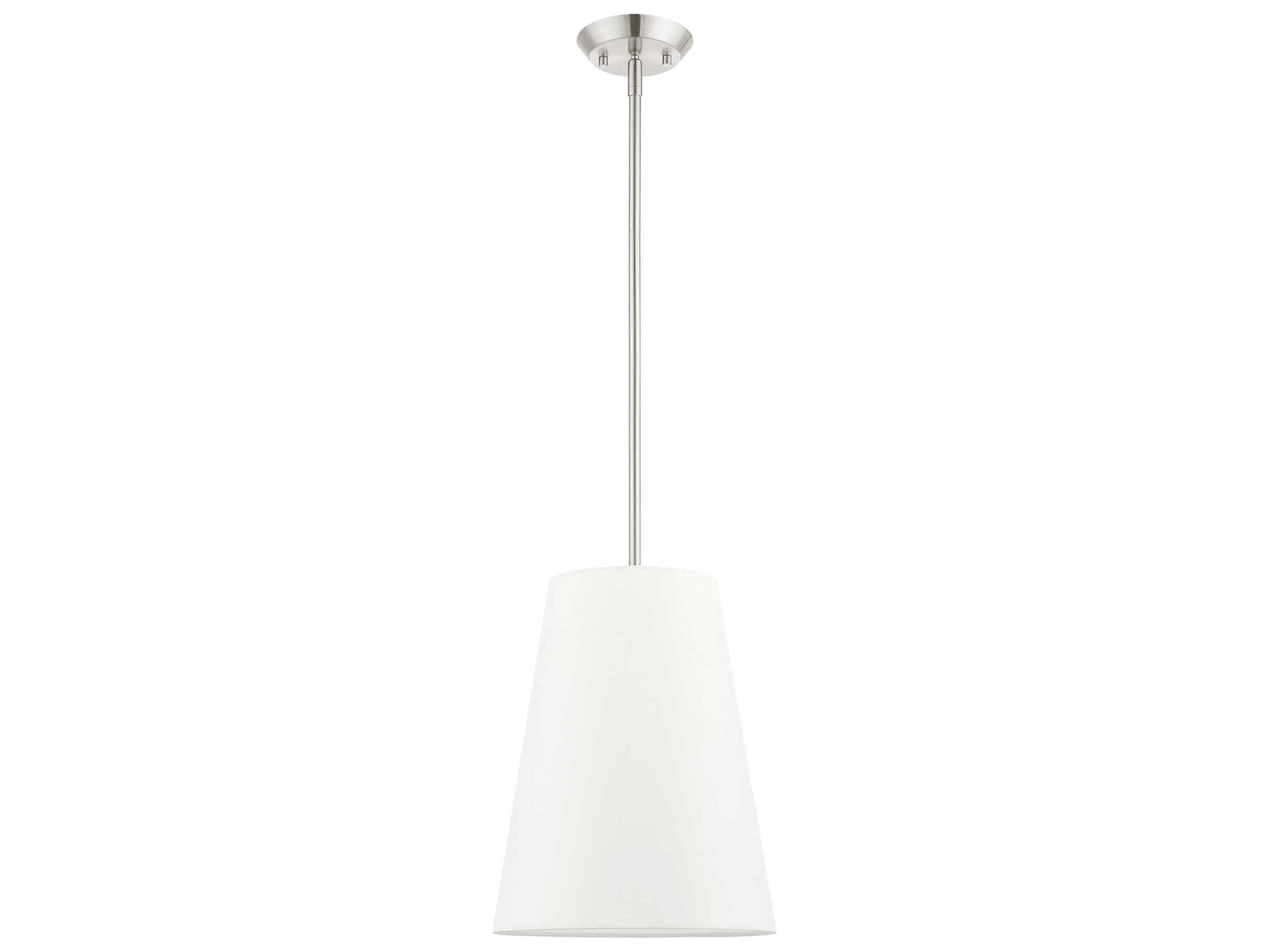 Livex Lighting Prato 1-Light Brushed Nickel Empire Geometric Mini Pendant