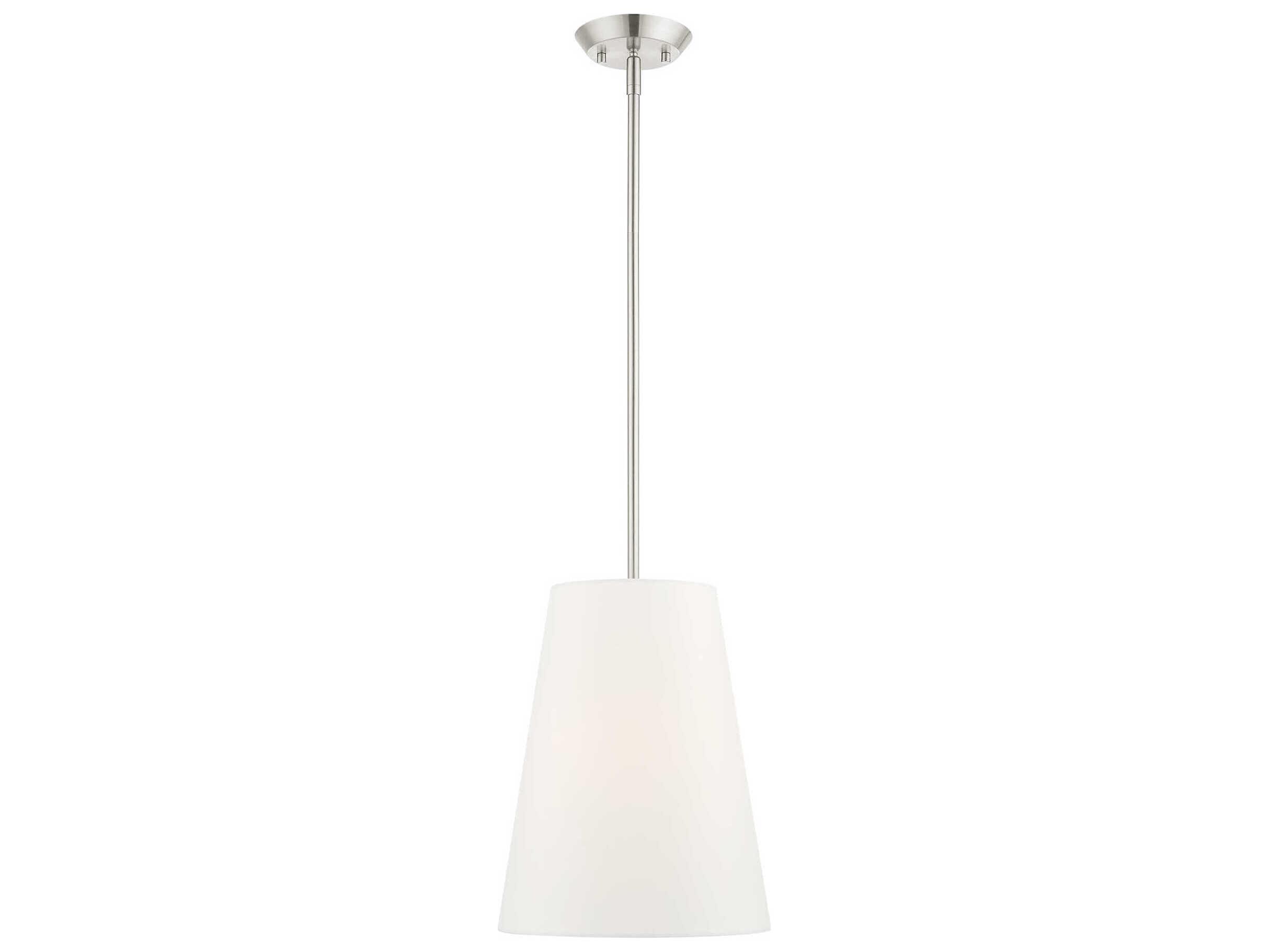 Livex Lighting Prato 1-Light Brushed Nickel Empire Geometric Mini Pendant