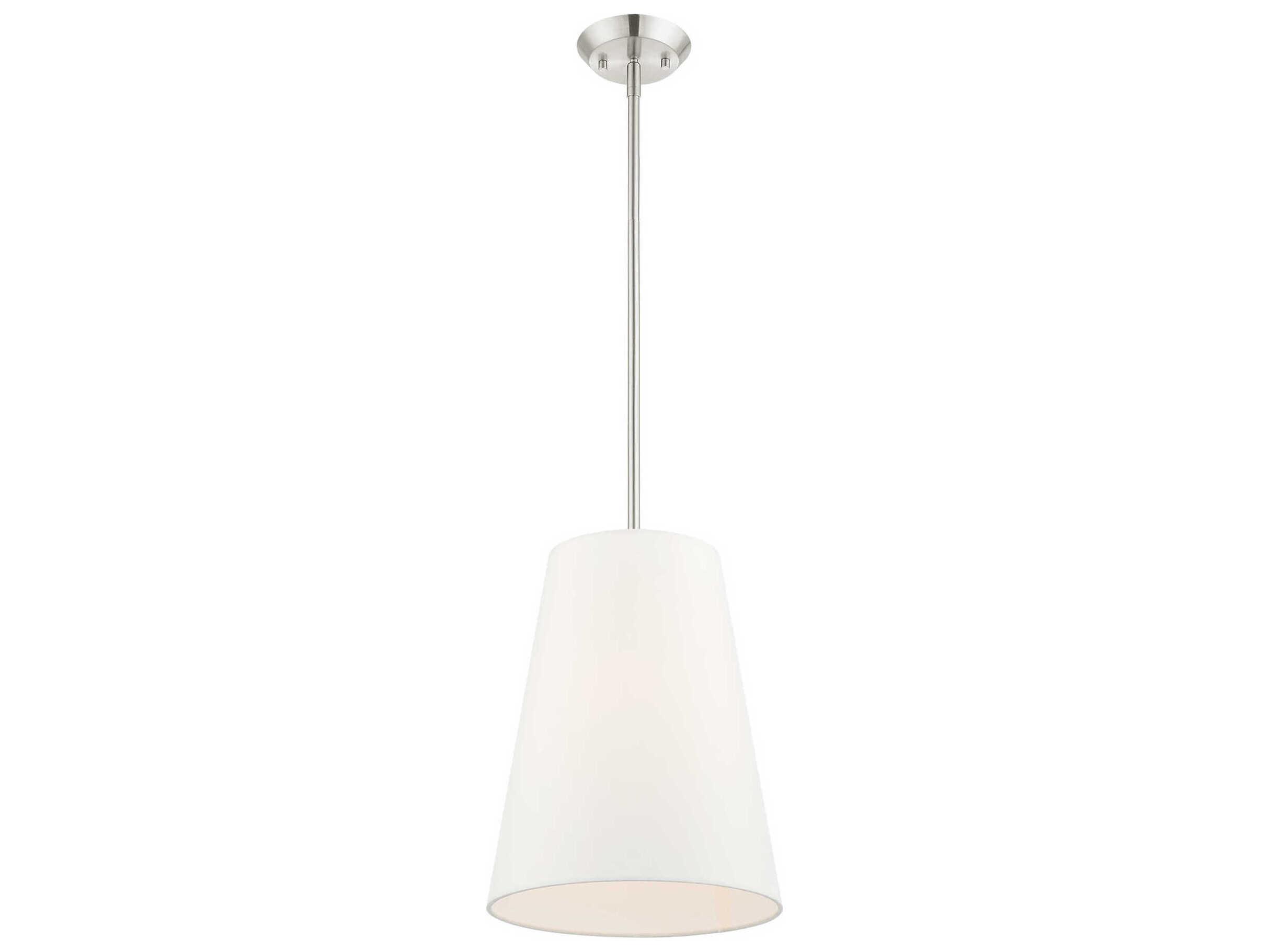Livex Lighting Prato 1-Light Brushed Nickel Empire Geometric Mini Pendant