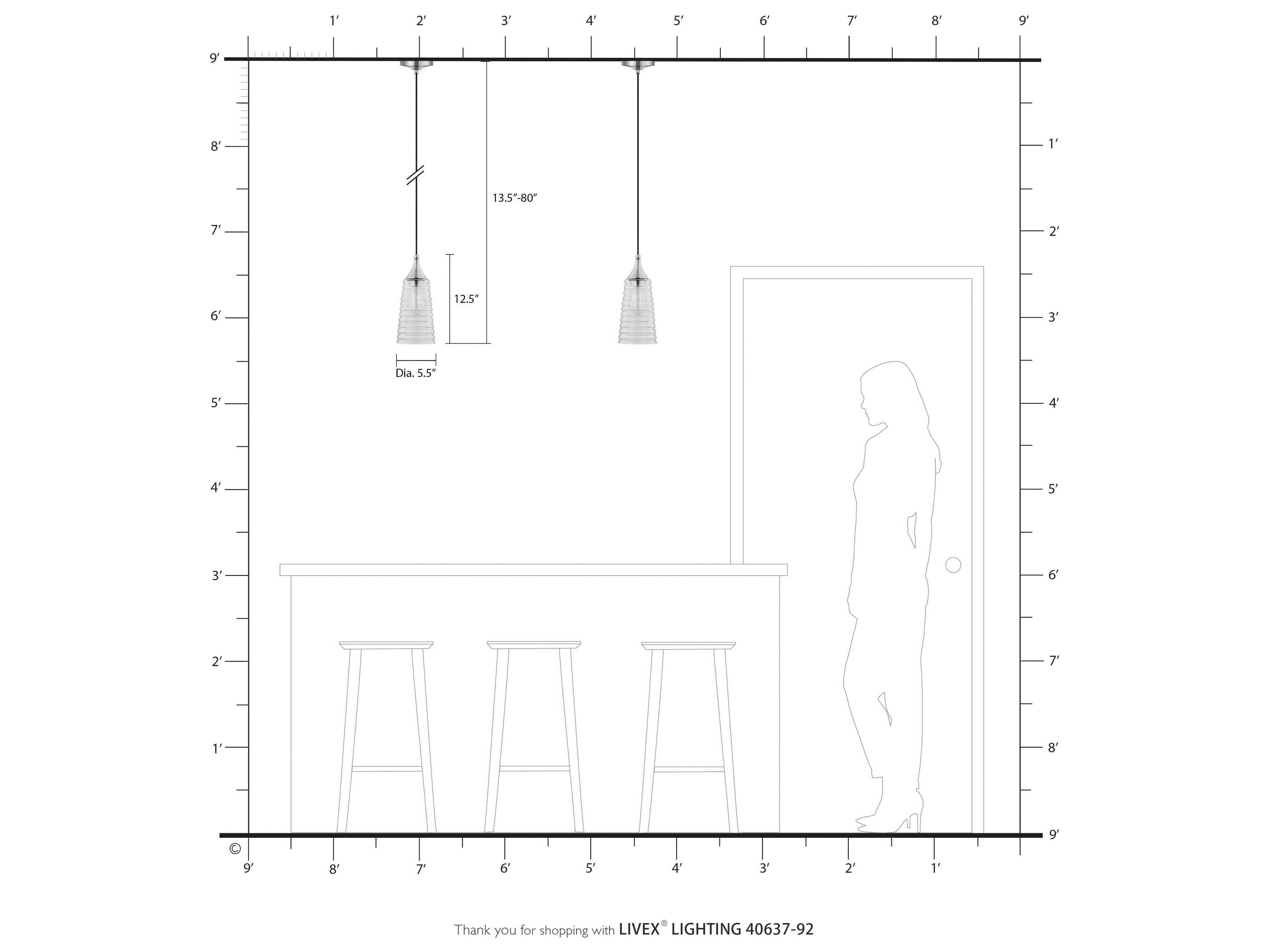 Livex Lighting Art Glass 1-Light English Bronze Clear Bell Mini Pendant