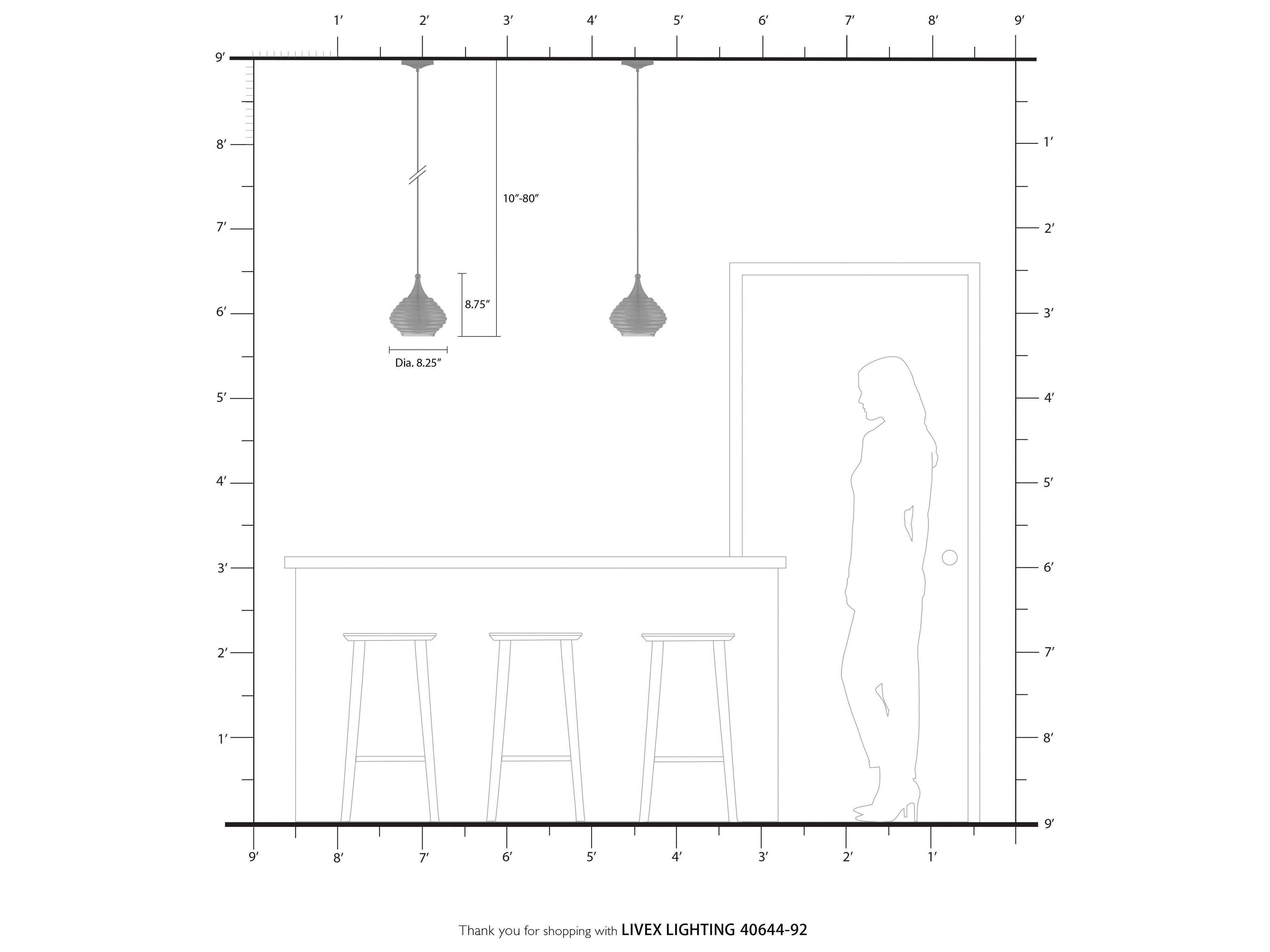 Livex Lighting Art Glass 1-Light English Bronze Clear Mini Pendant