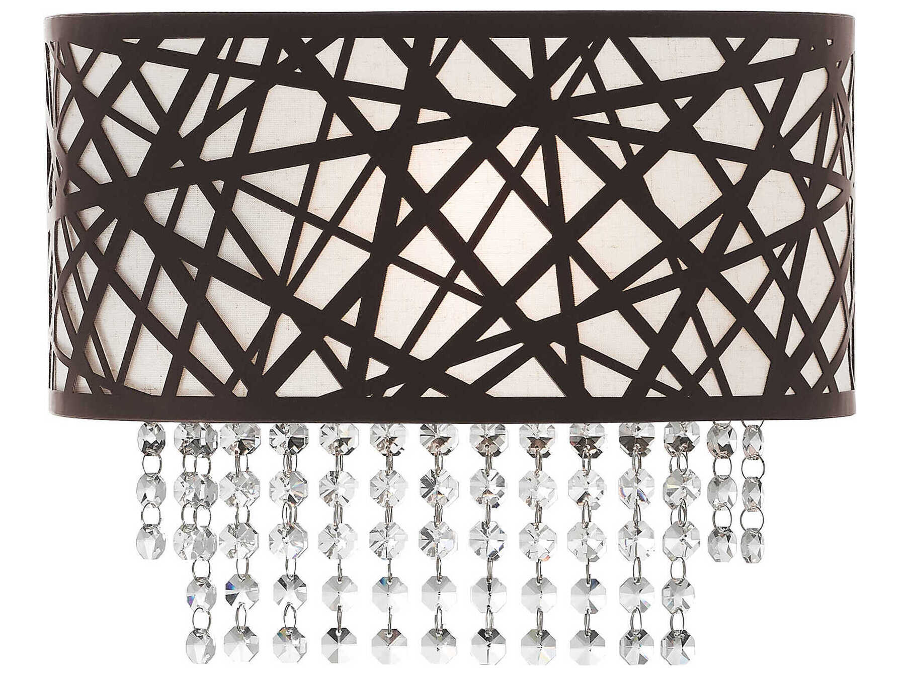 Livex Lighting Allendale 1-Light Bronze Crystal Wall Sconce