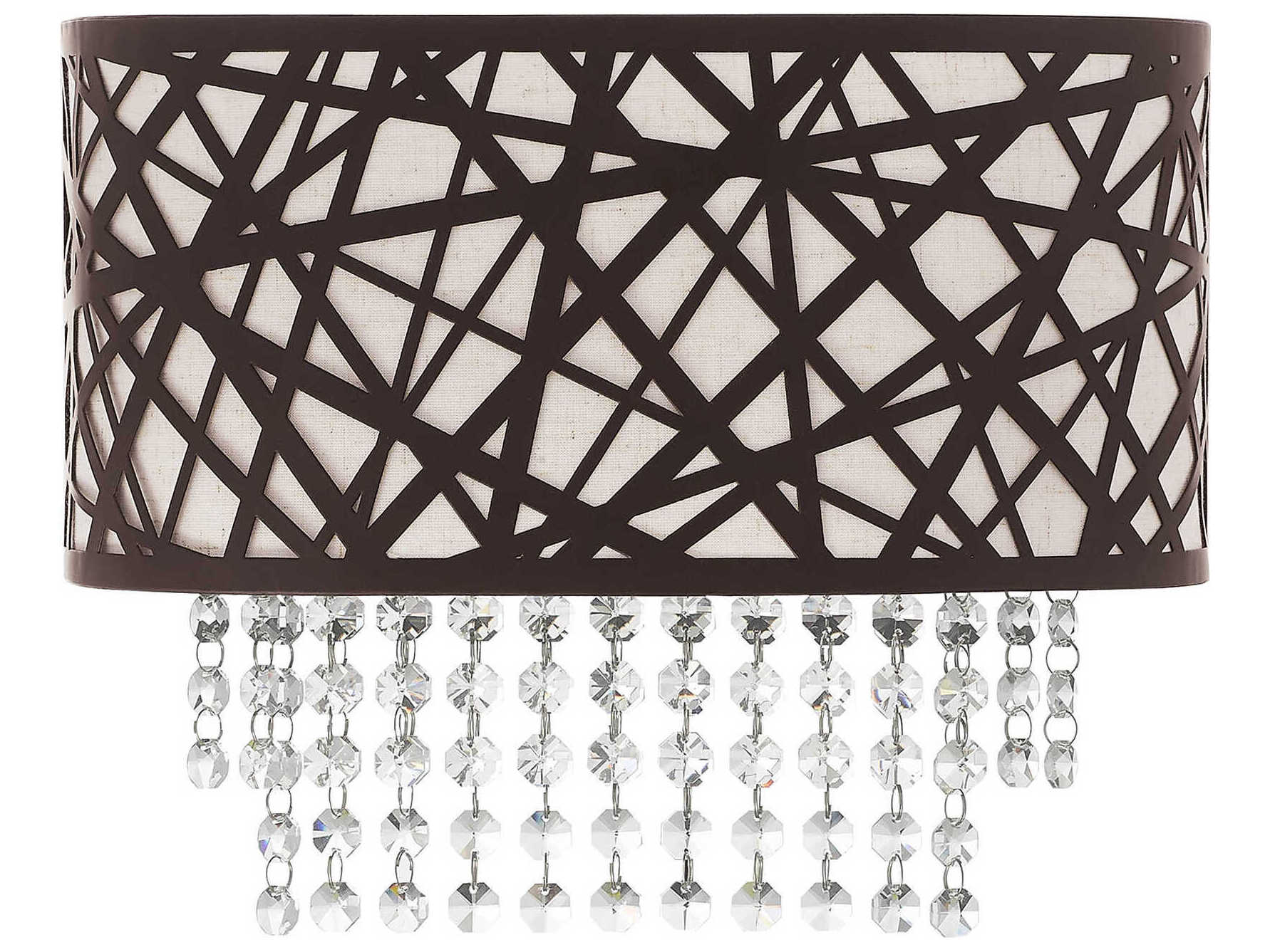 Livex Lighting Allendale 1-Light Bronze Crystal Wall Sconce