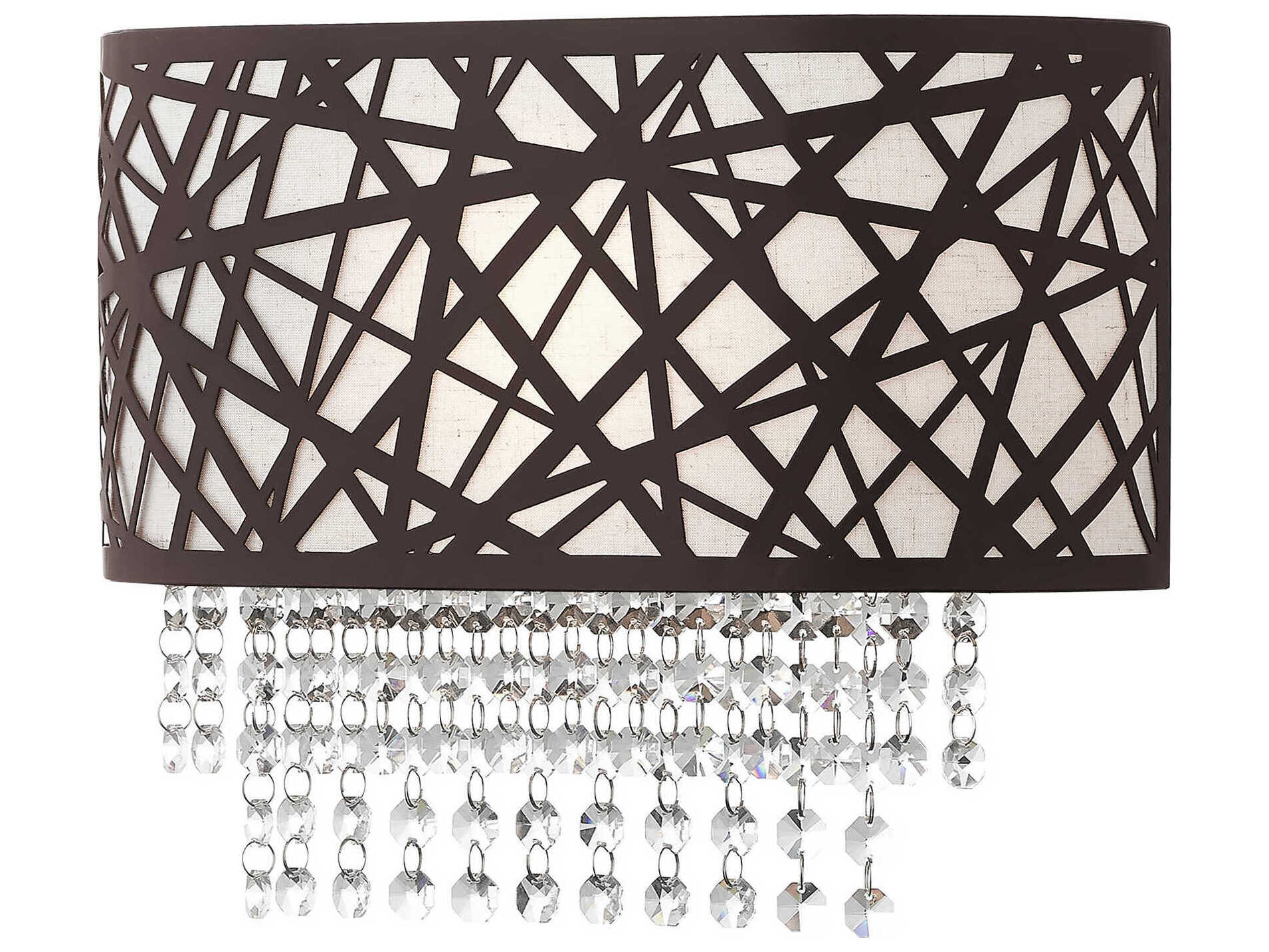 Livex Lighting Allendale 1-Light Bronze Crystal Wall Sconce
