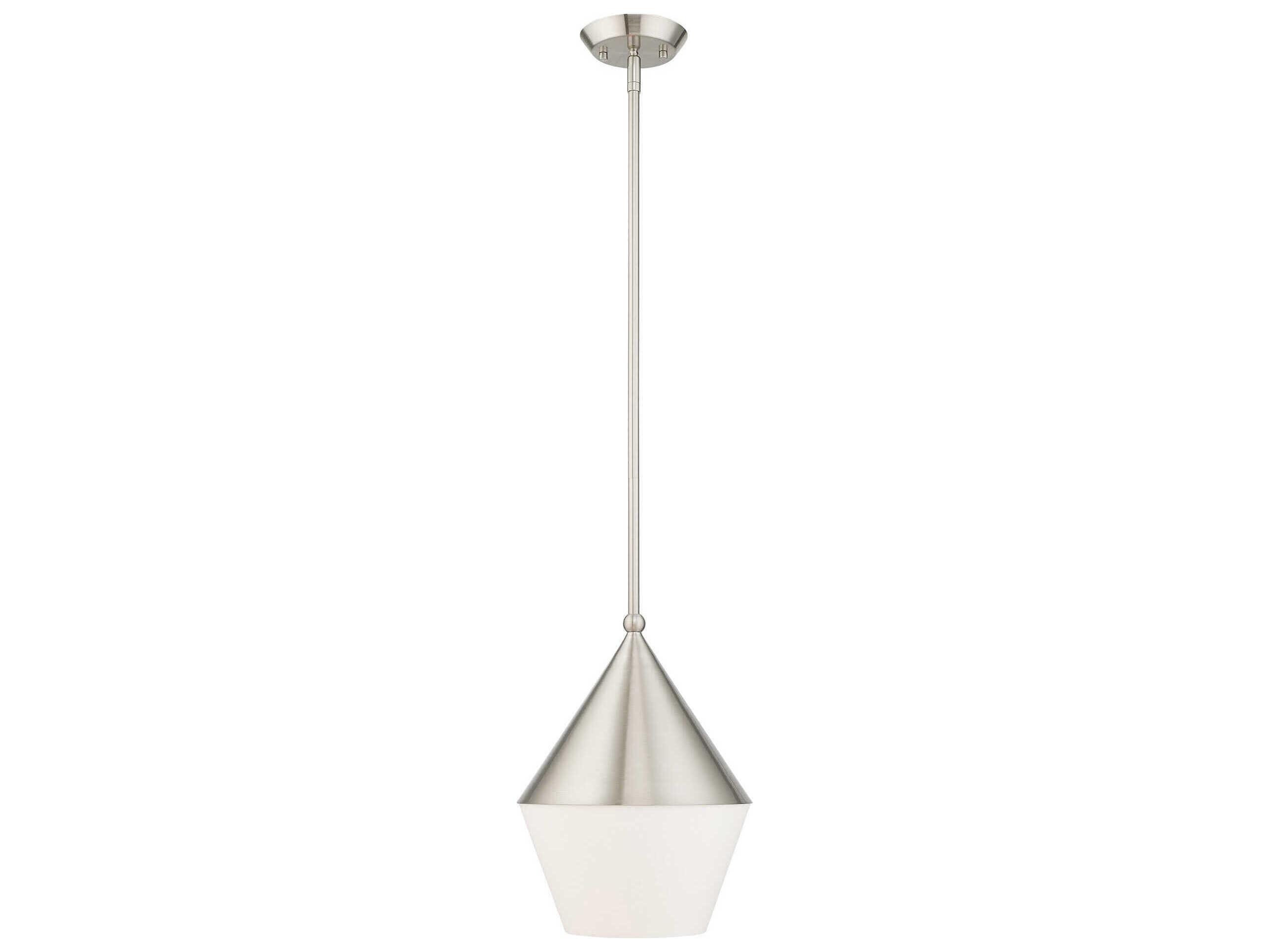 Livex Lighting Stockholm 1-Light Brushed Nickel Mini Pendant