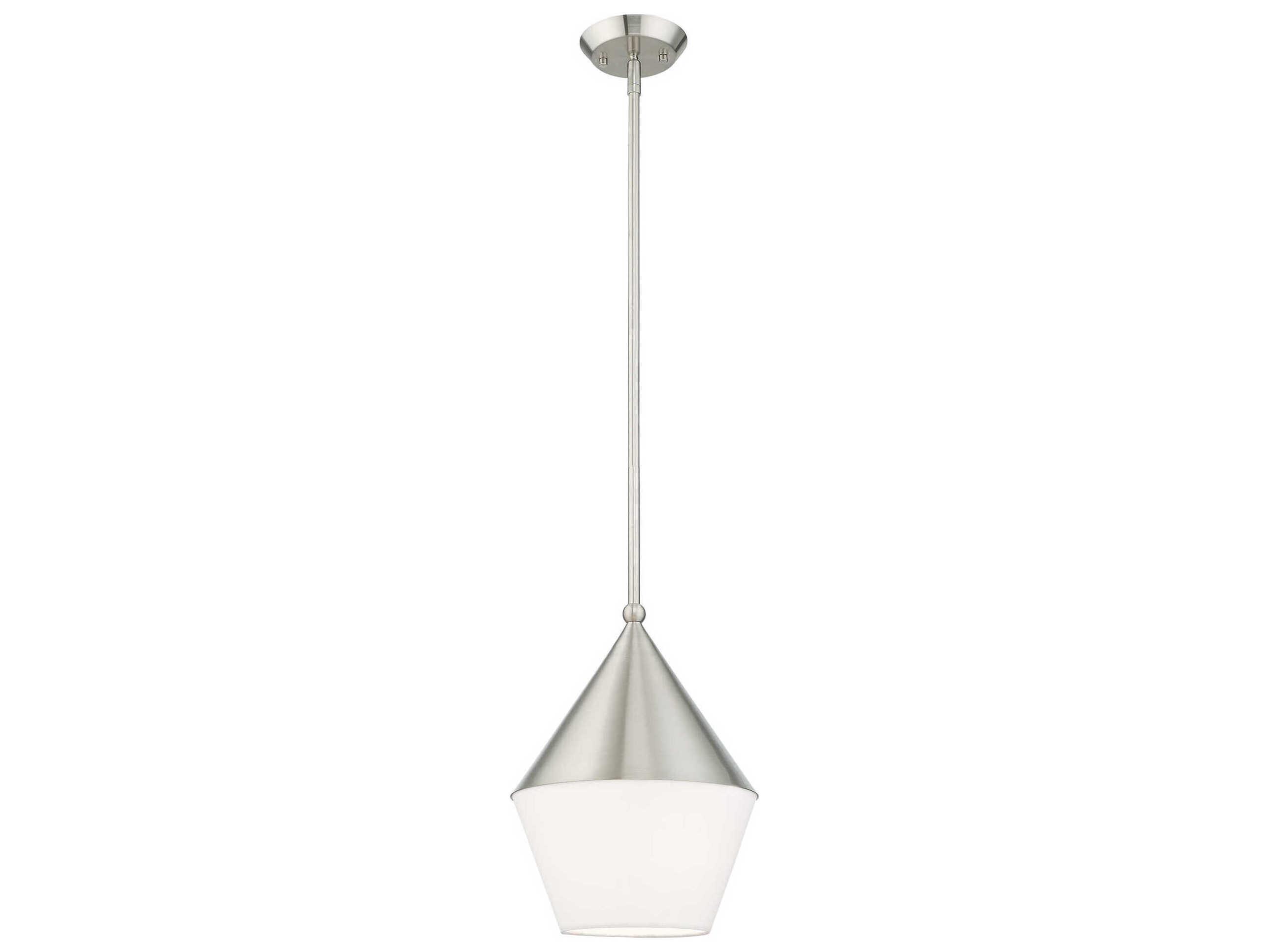 Livex Lighting Stockholm 1-Light Brushed Nickel Mini Pendant