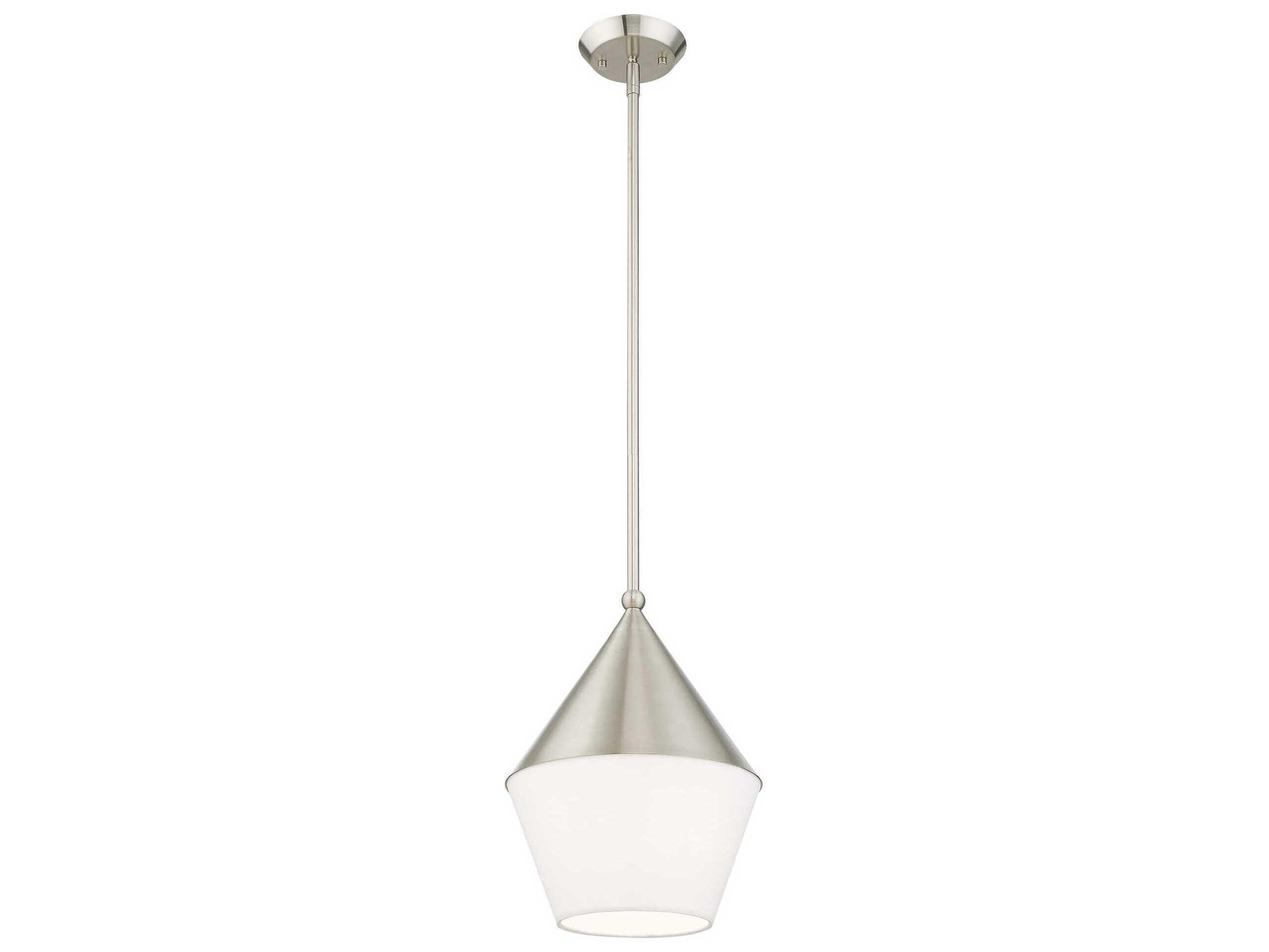 Livex Lighting Stockholm 1-Light Brushed Nickel Mini Pendant
