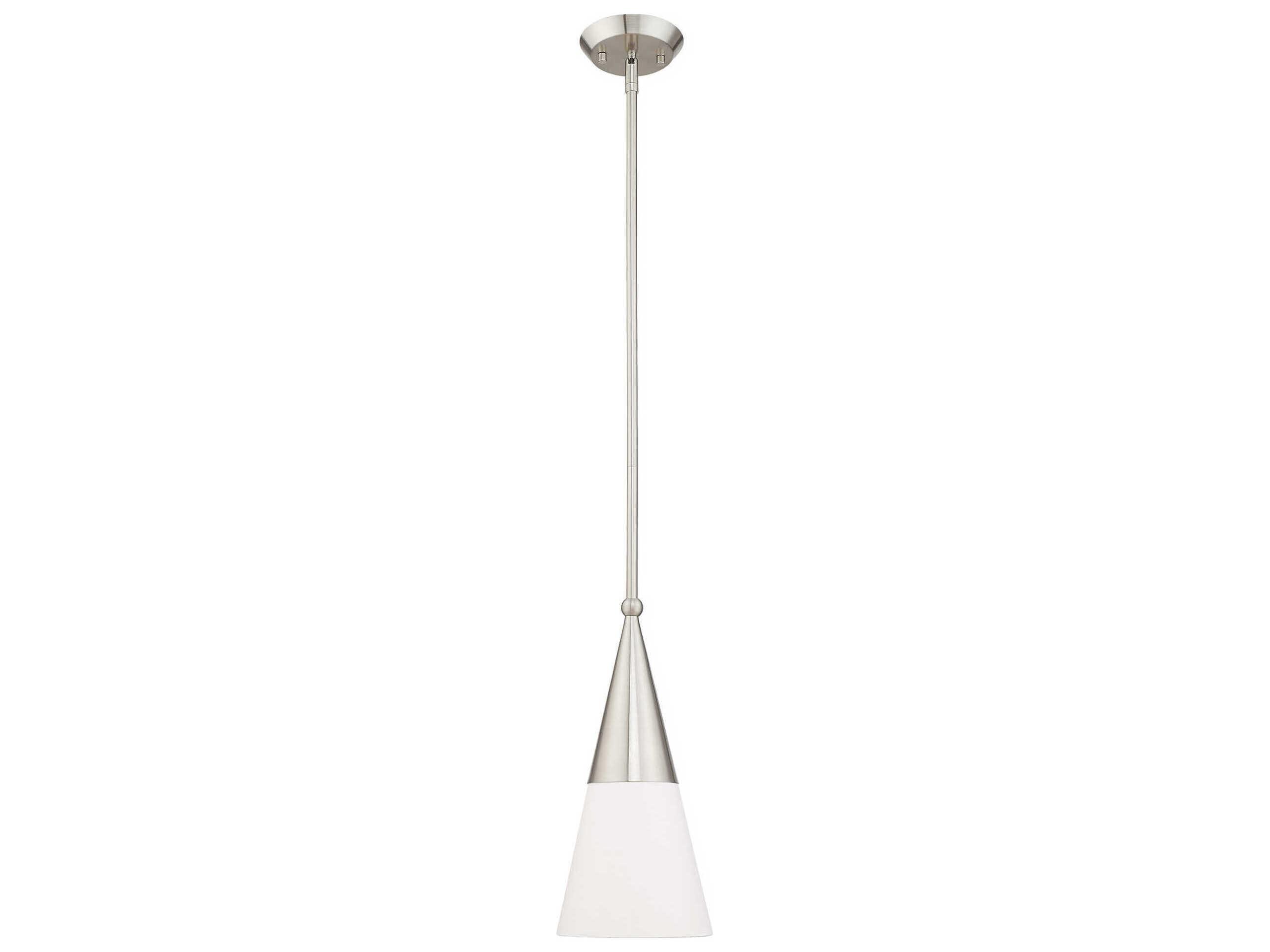 Livex Lighting Stockholm 1-Light Brushed Nickel Mini Pendant