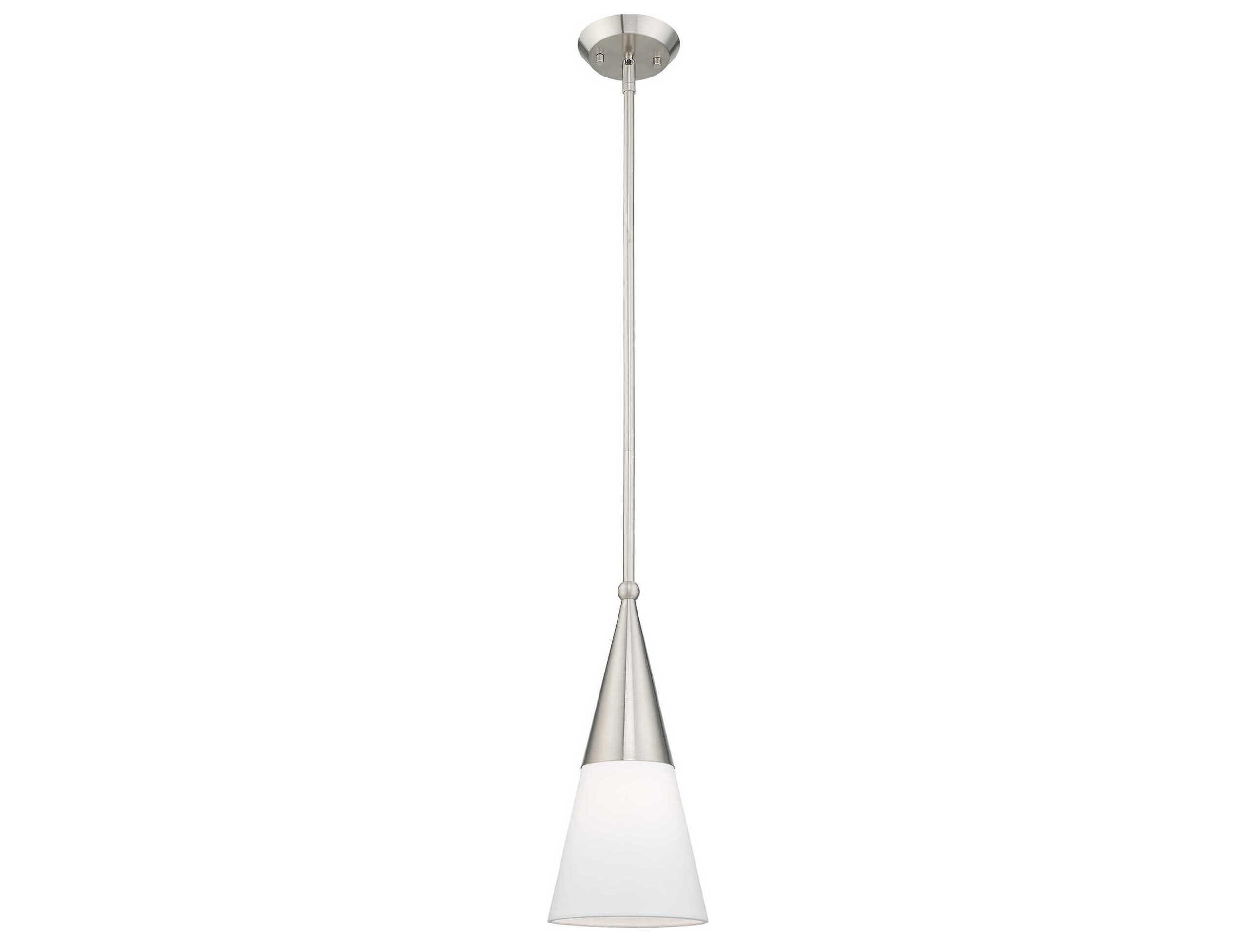 Livex Lighting Stockholm 1-Light Brushed Nickel Mini Pendant