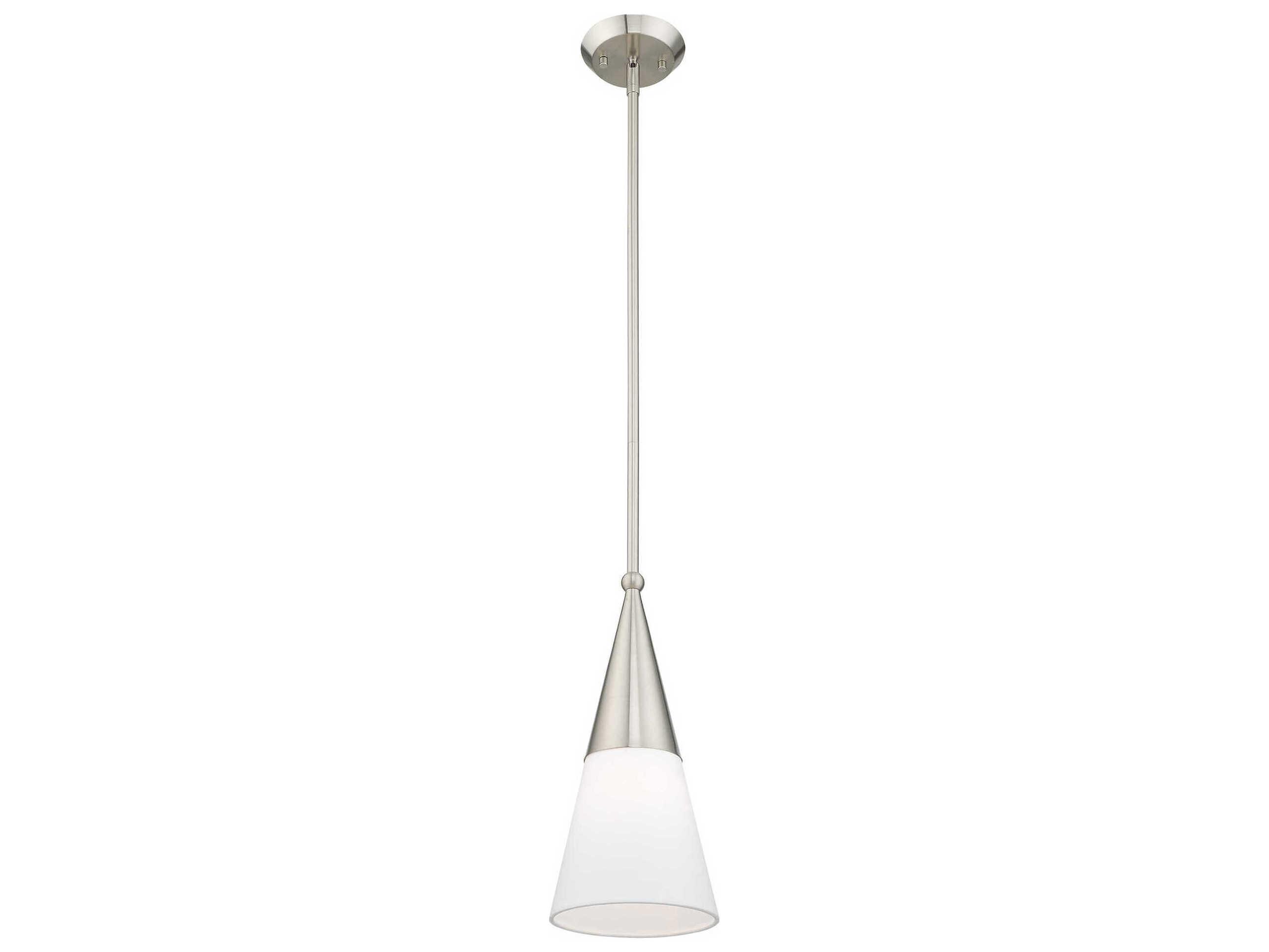 Livex Lighting Stockholm 1-Light Brushed Nickel Mini Pendant