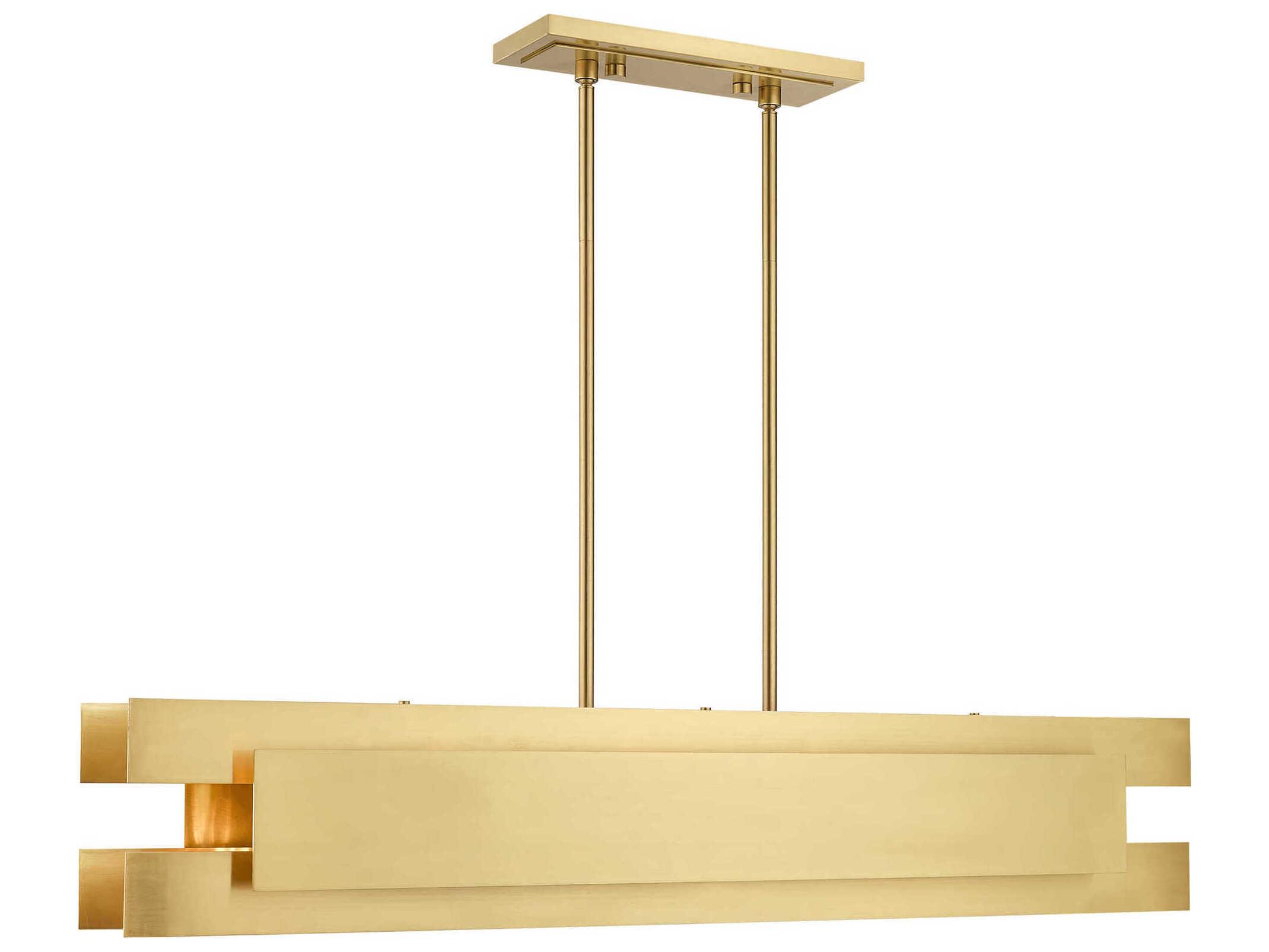 Livex Lighting Varick 5-Light Satin Brass Island Pendant