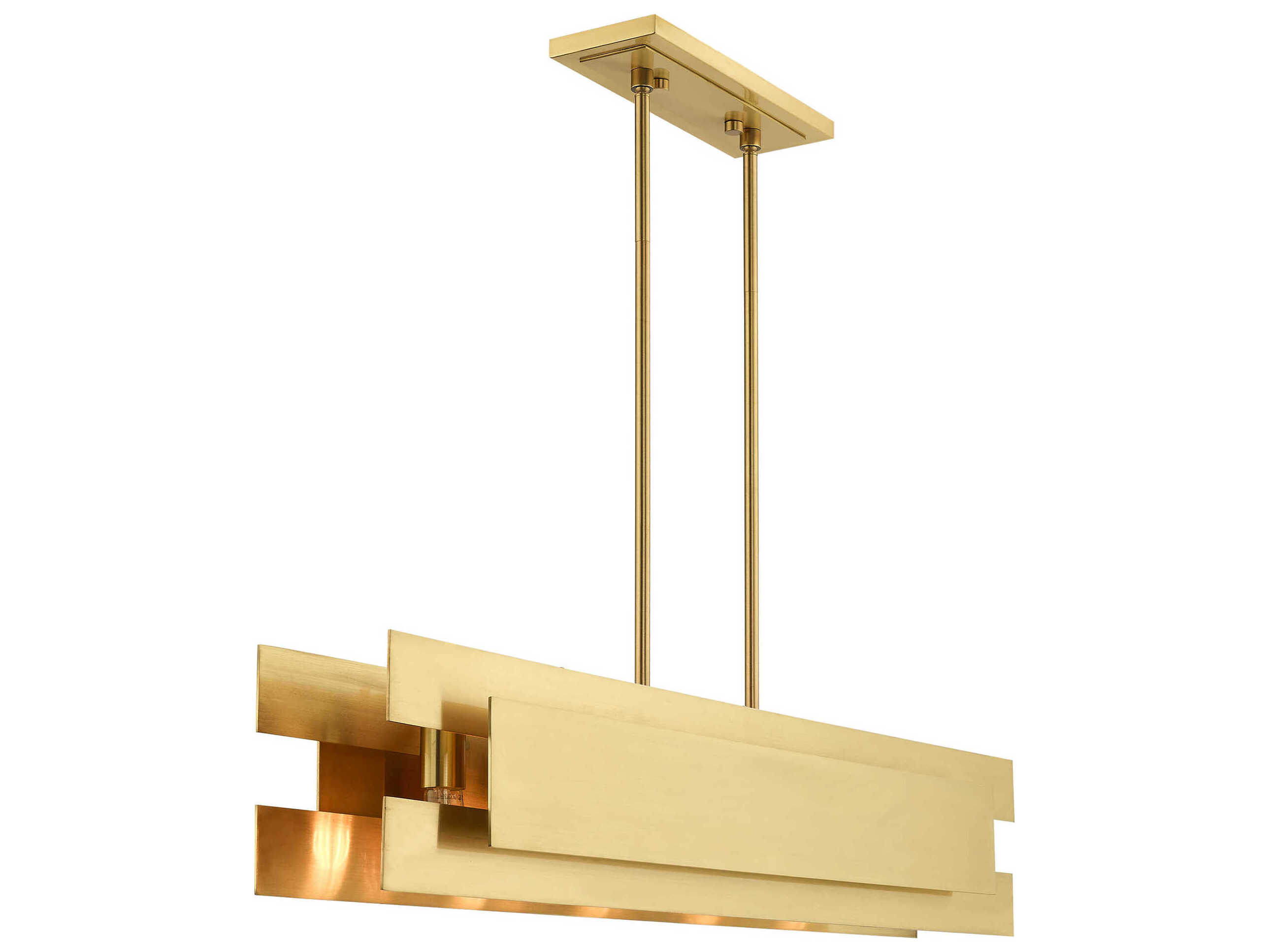 Livex Lighting Varick 5-Light Satin Brass Island Pendant