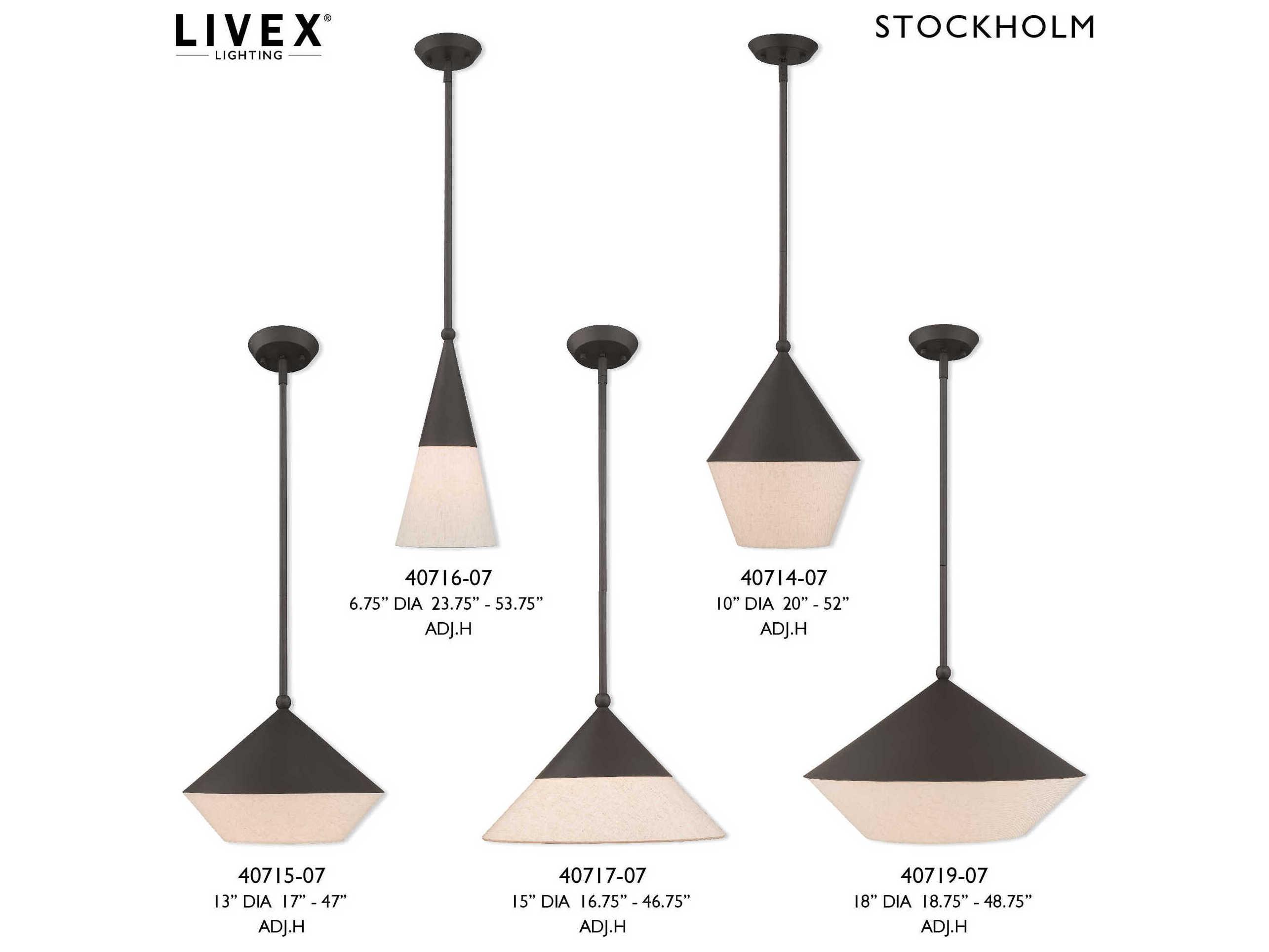 Livex Lighting Stockholm 1-Light Bronze Pendant
