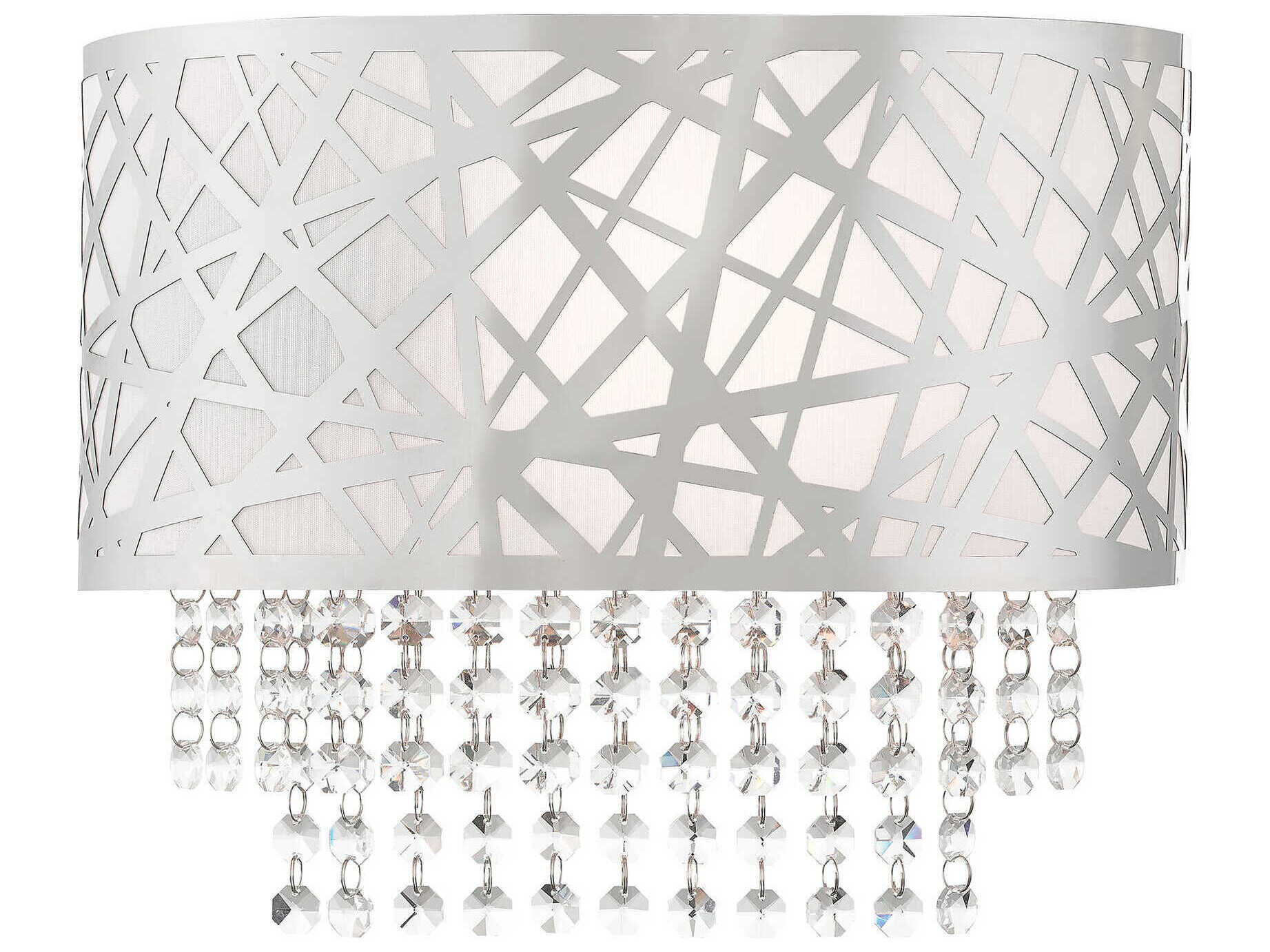 Livex Lighting Allendale 1-Light Polished Chrome Crystal Wall Sconce