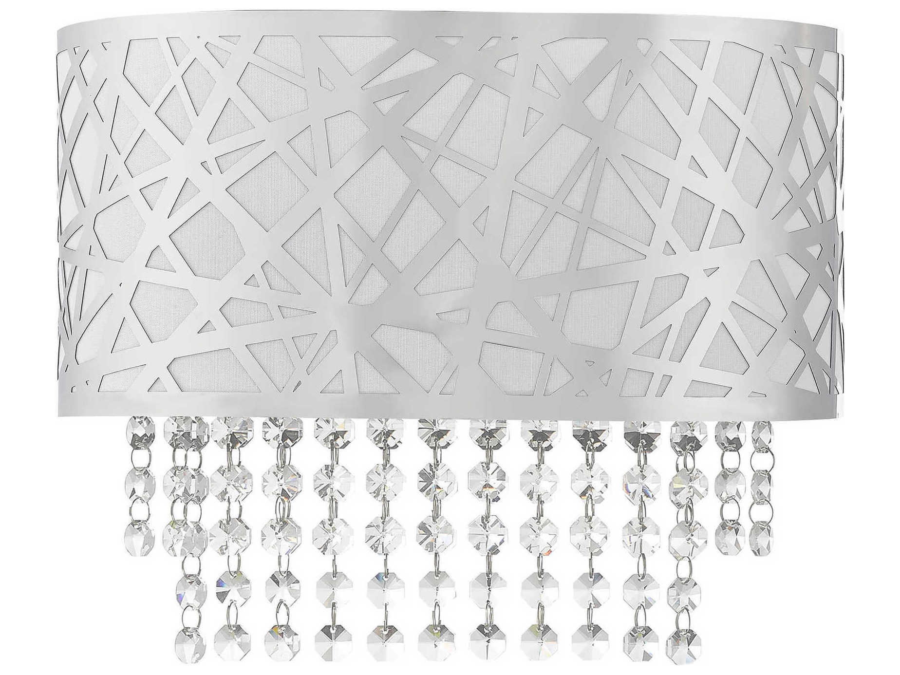Livex Lighting Allendale 1-Light Polished Chrome Crystal Wall Sconce