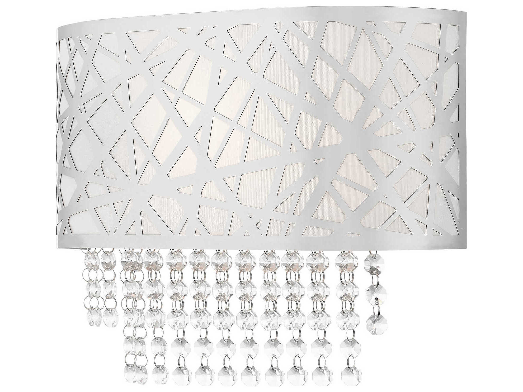 Livex Lighting Allendale 1-Light Polished Chrome Crystal Wall Sconce