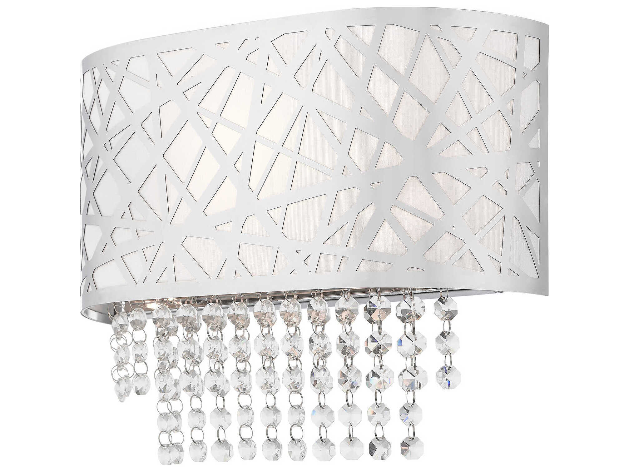 Livex Lighting Allendale 1-Light Polished Chrome Crystal Wall Sconce