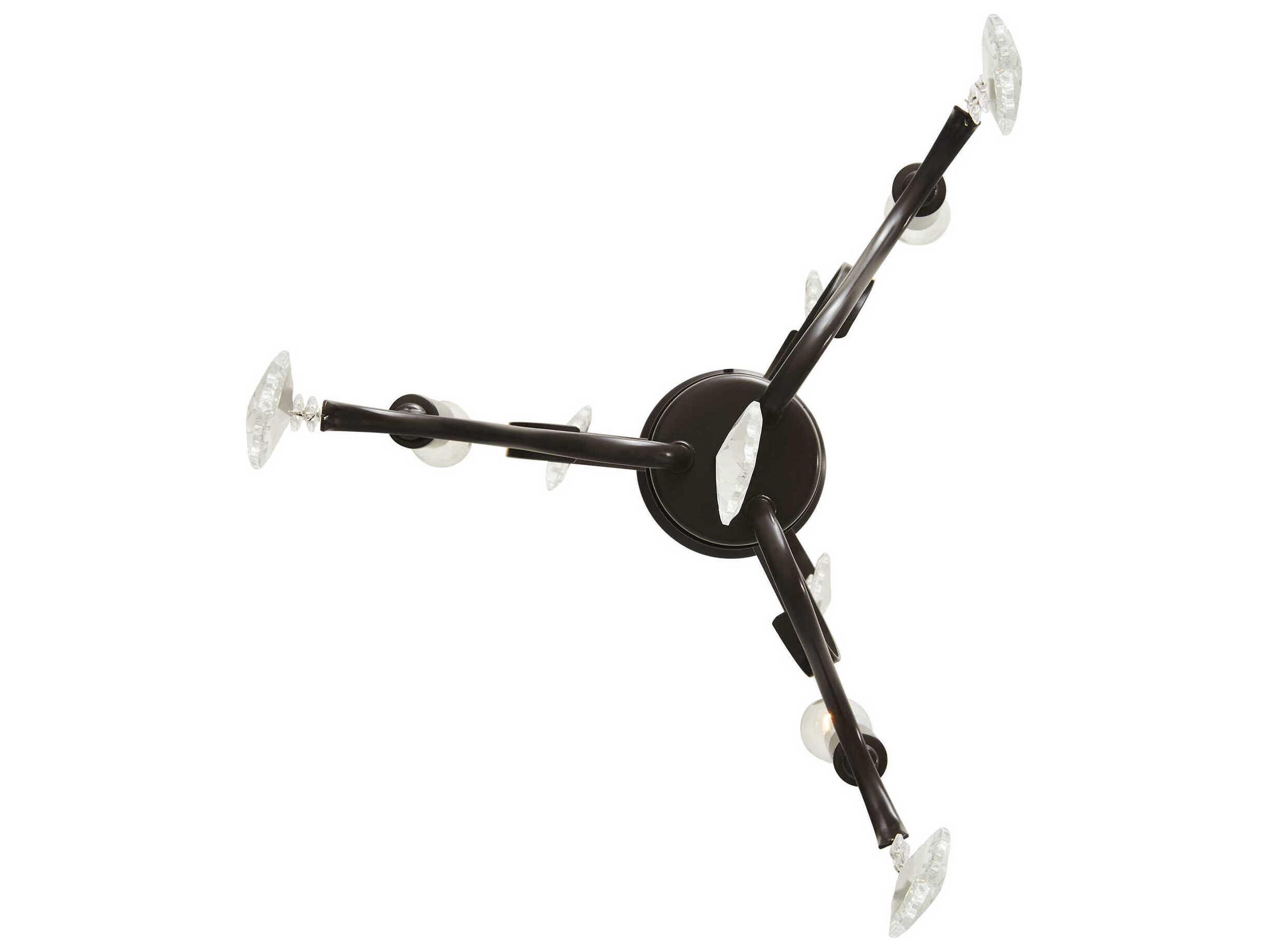 Livex Lighting Caterina 3-Light English Bronze Clear Crystal Candelabra Chandelier