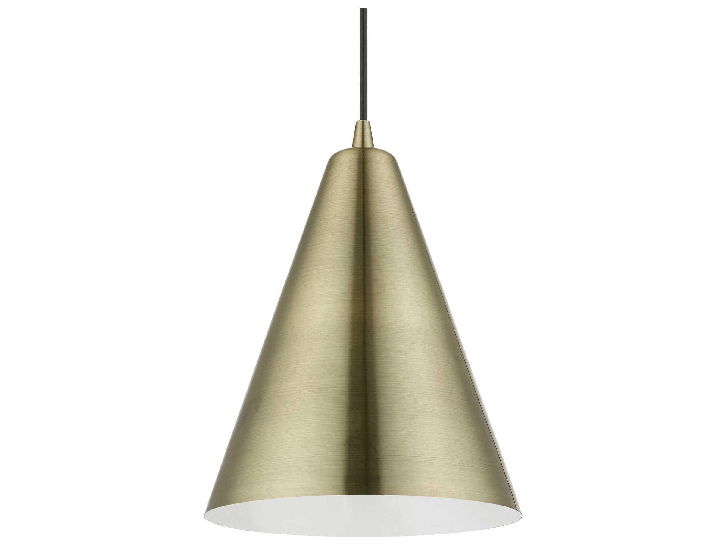 Livex Lighting Dulce 1-Light Antique Brass Mini Pendant