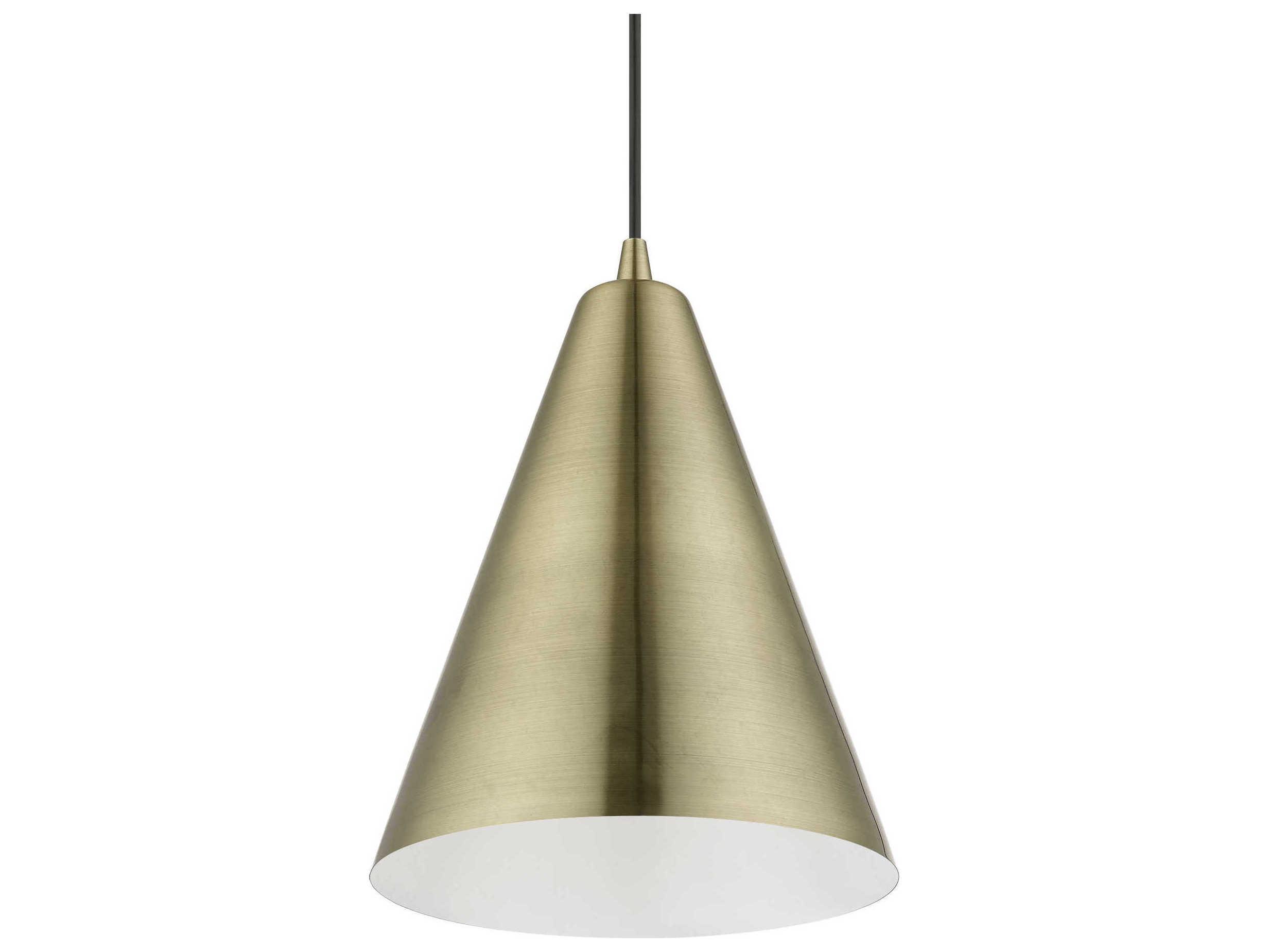 Livex Lighting Dulce 1-Light Antique Brass Mini Pendant