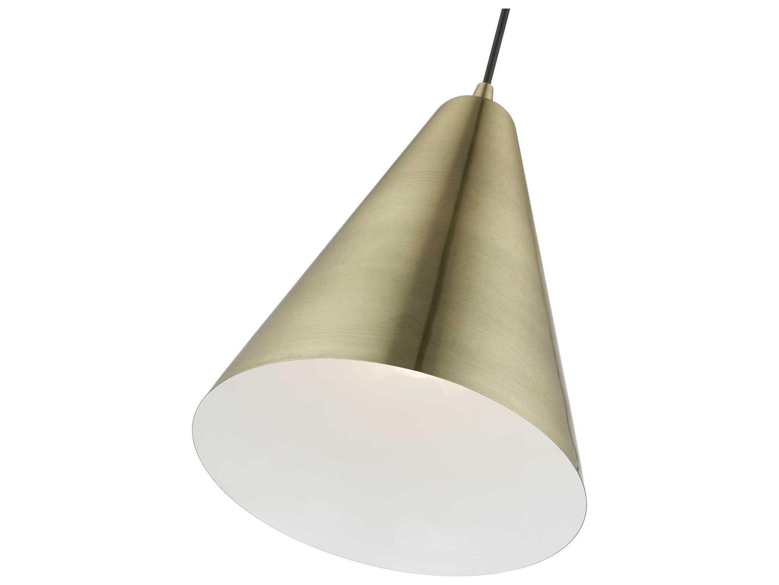 Livex Lighting Dulce 1-Light Antique Brass Mini Pendant