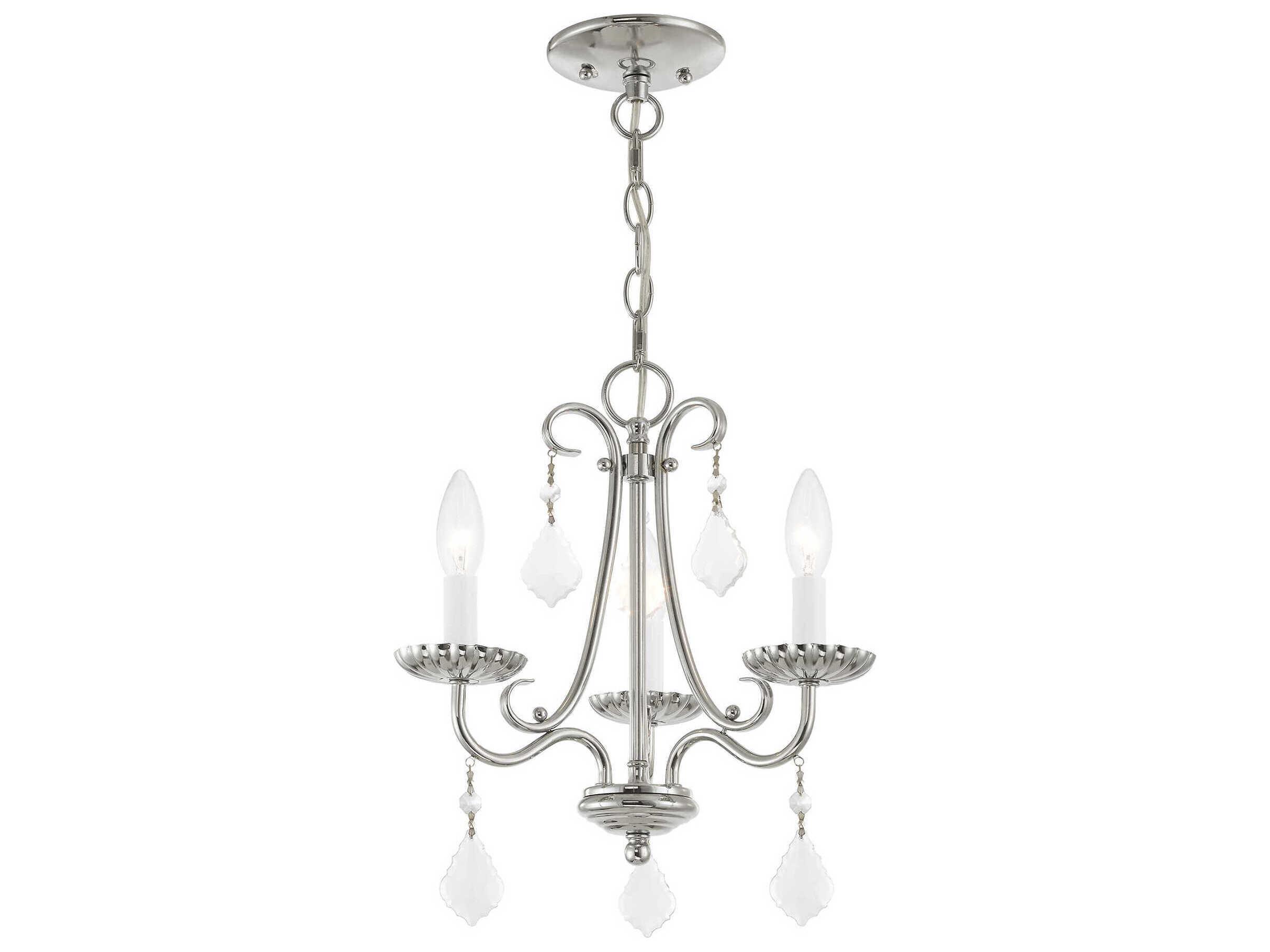 Livex Lighting Daphne 3-Light Polished Chrome Crystal Candelabra Chandelier