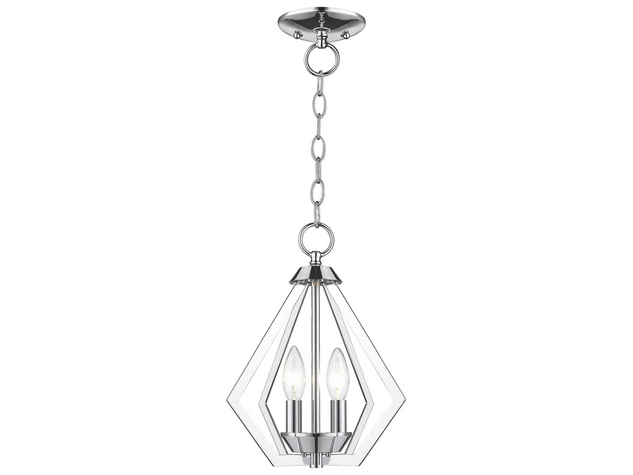 Livex Lighting Prism 2-Light Polished Chrome Mini Pendant
