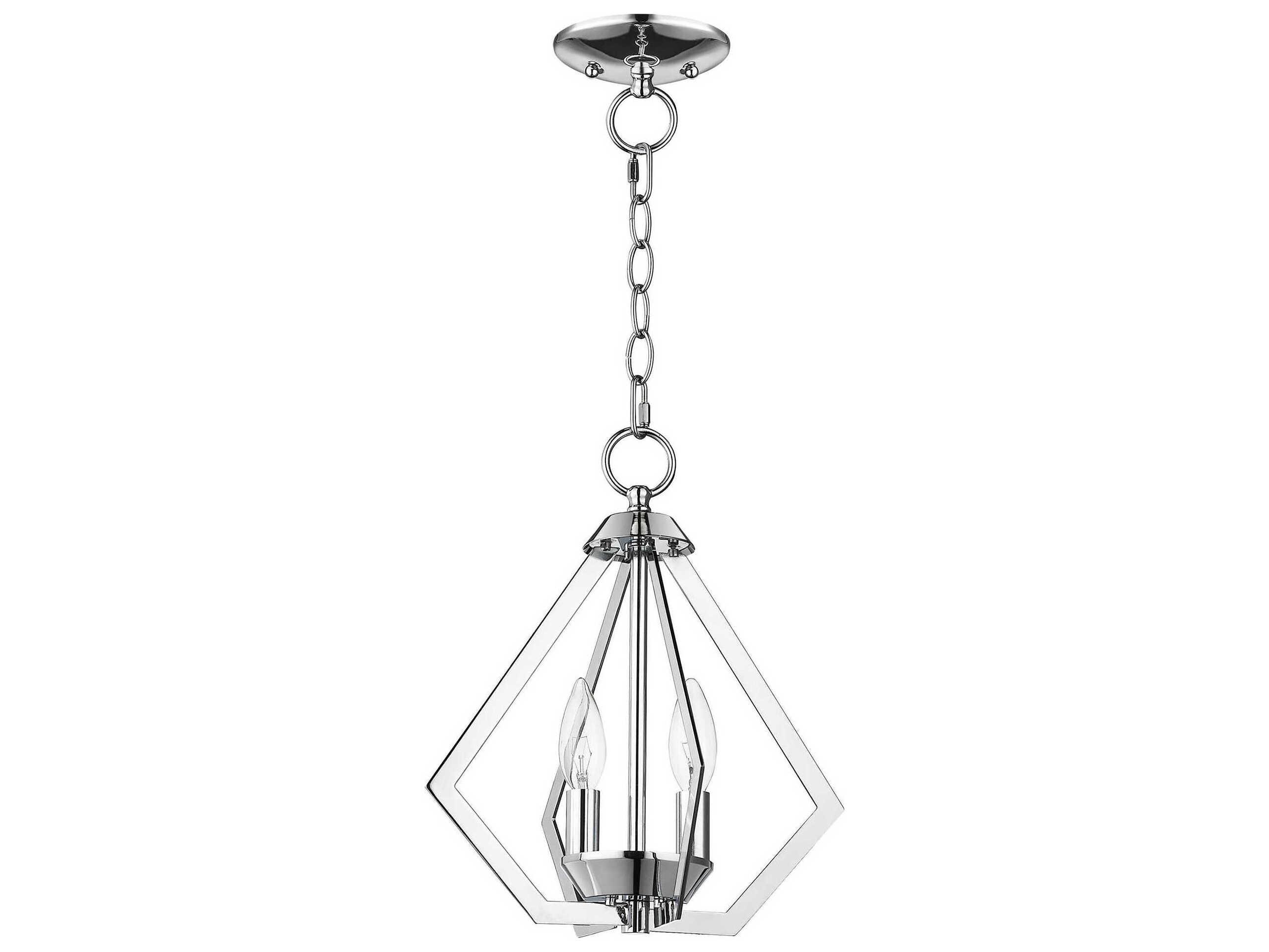 Livex Lighting Prism 2-Light Polished Chrome Mini Pendant