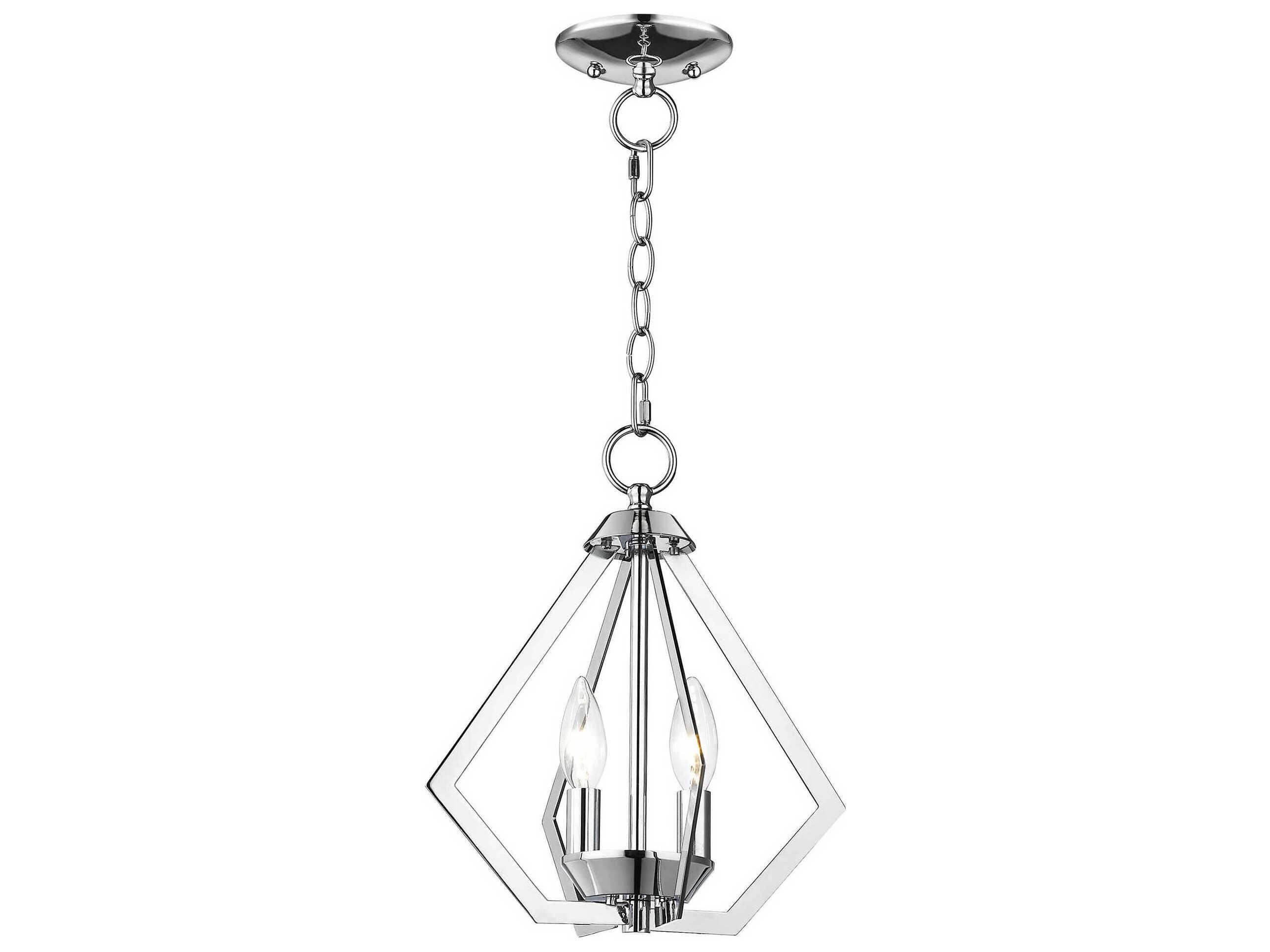Livex Lighting Prism 2-Light Polished Chrome Mini Pendant