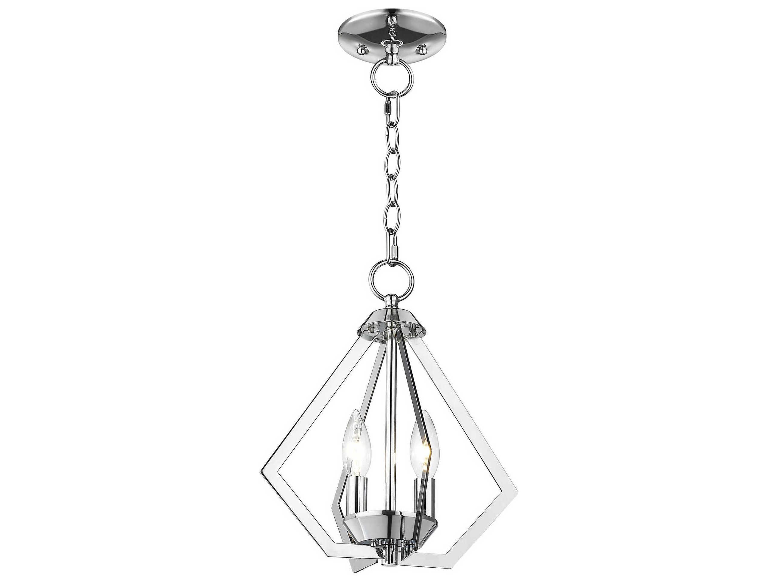 Livex Lighting Prism 2-Light Polished Chrome Mini Pendant
