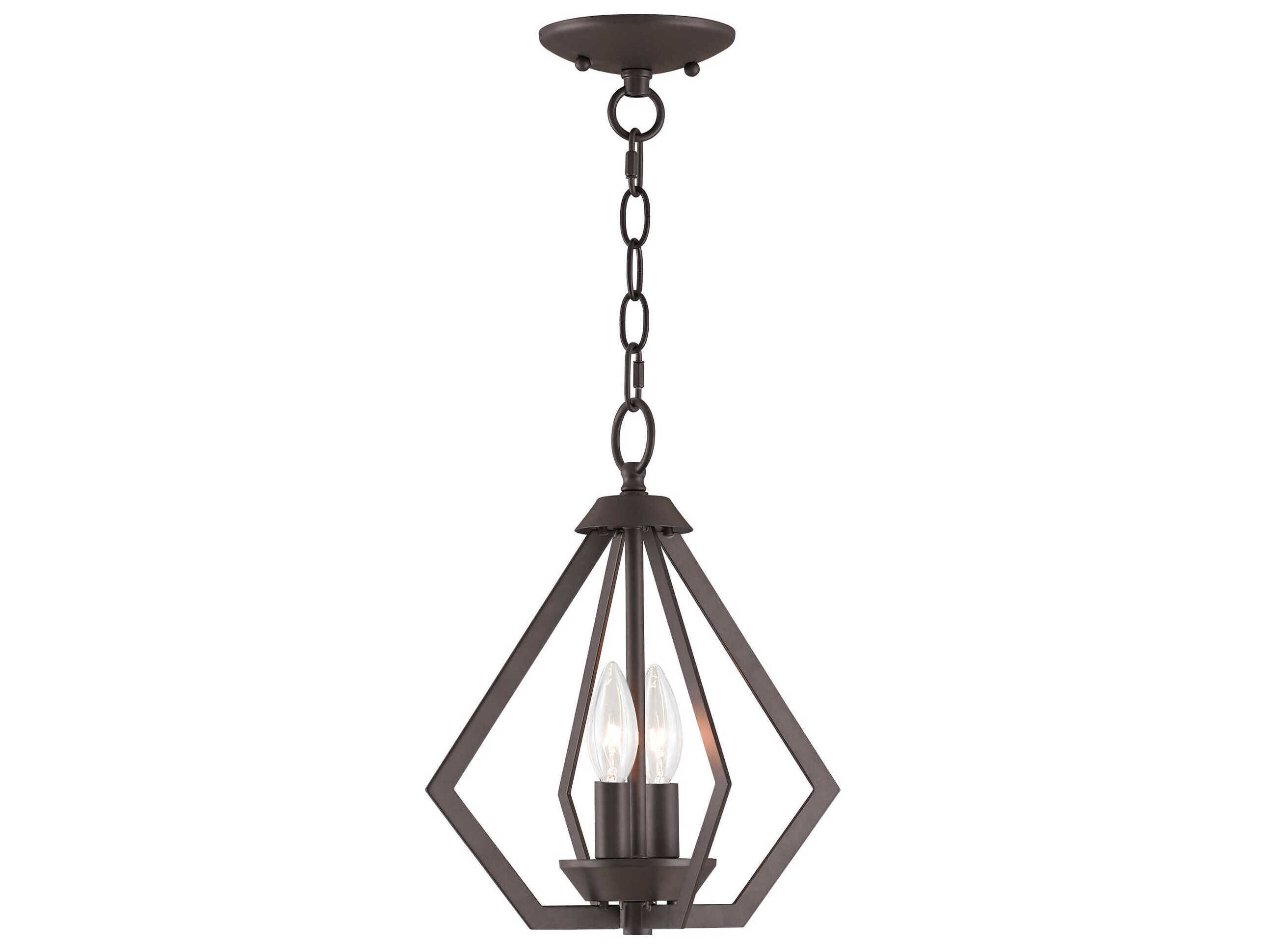 Livex Lighting Prism 2-Light Bronze Mini Pendant
