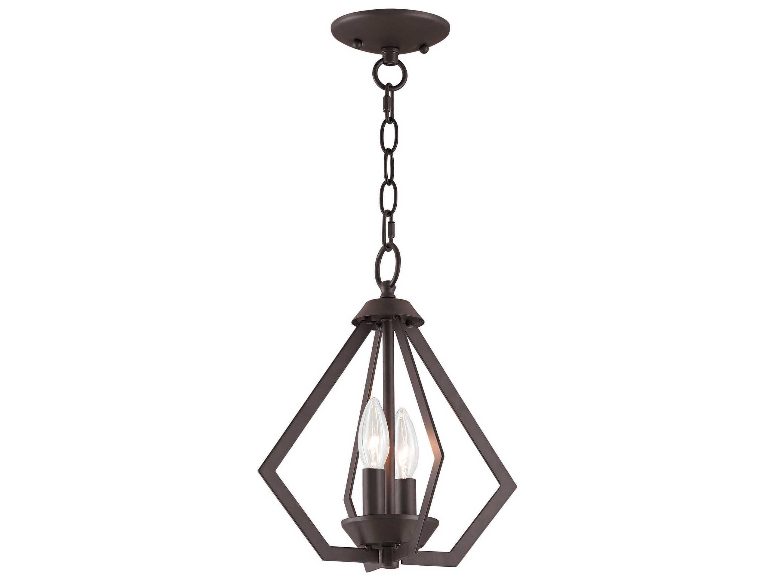 Livex Lighting Prism 2-Light Bronze Mini Pendant
