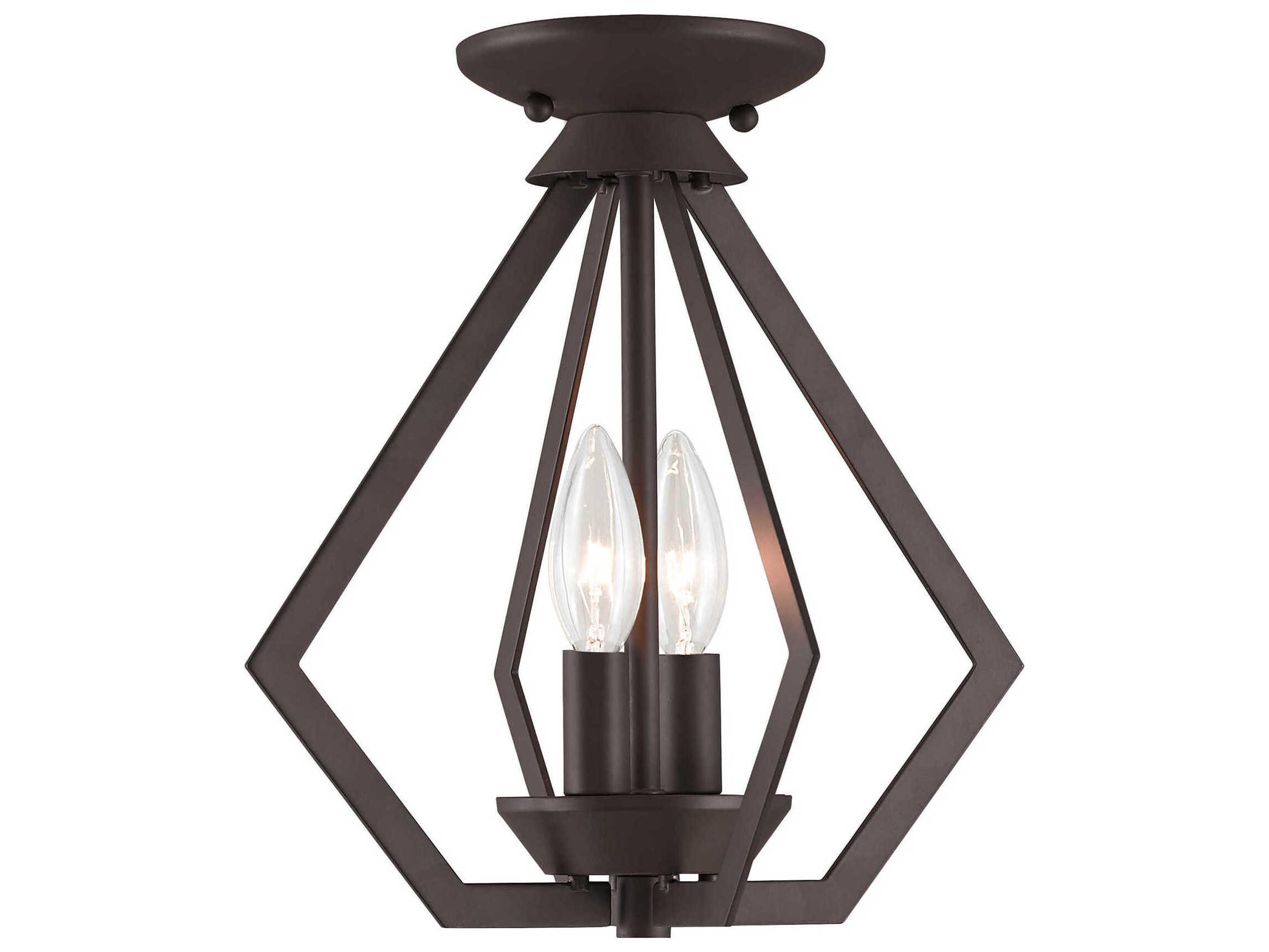 Livex Lighting Prism 2-Light Bronze Mini Pendant