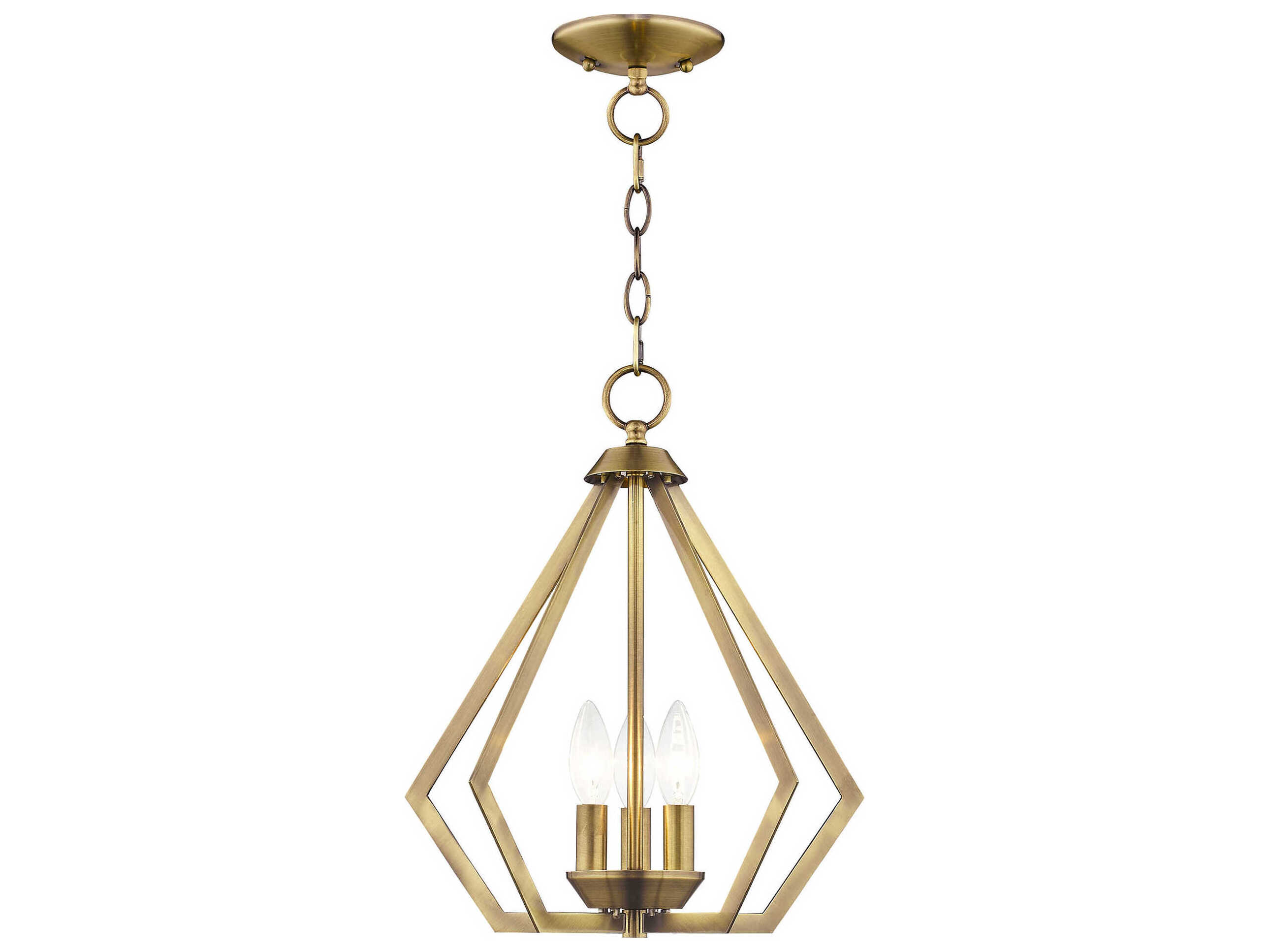 Livex Lighting Prism 3-Light Antique Brass Pendant