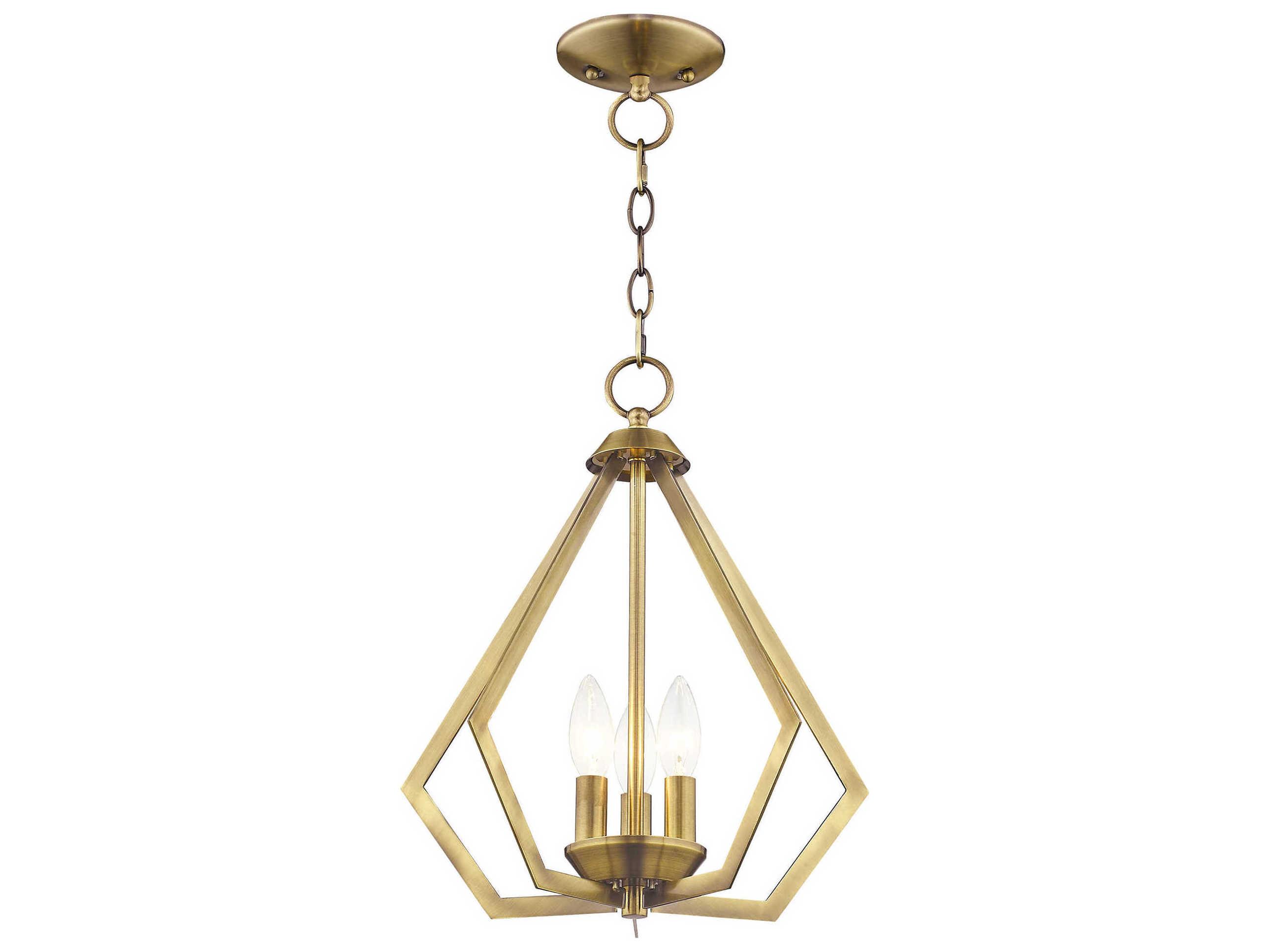 Livex Lighting Prism 3-Light Antique Brass Pendant