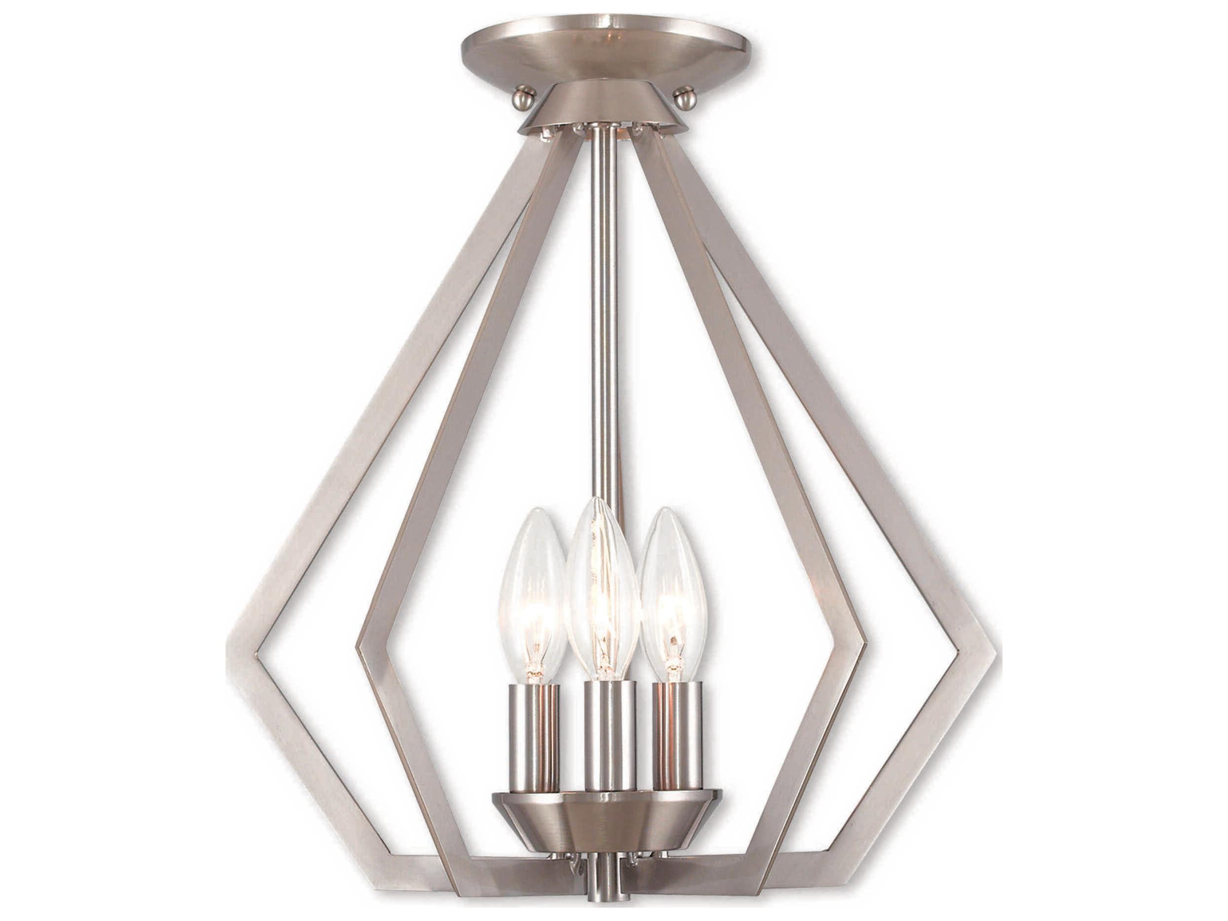 Livex Lighting Prism 3-Light Brushed Nickel Pendant