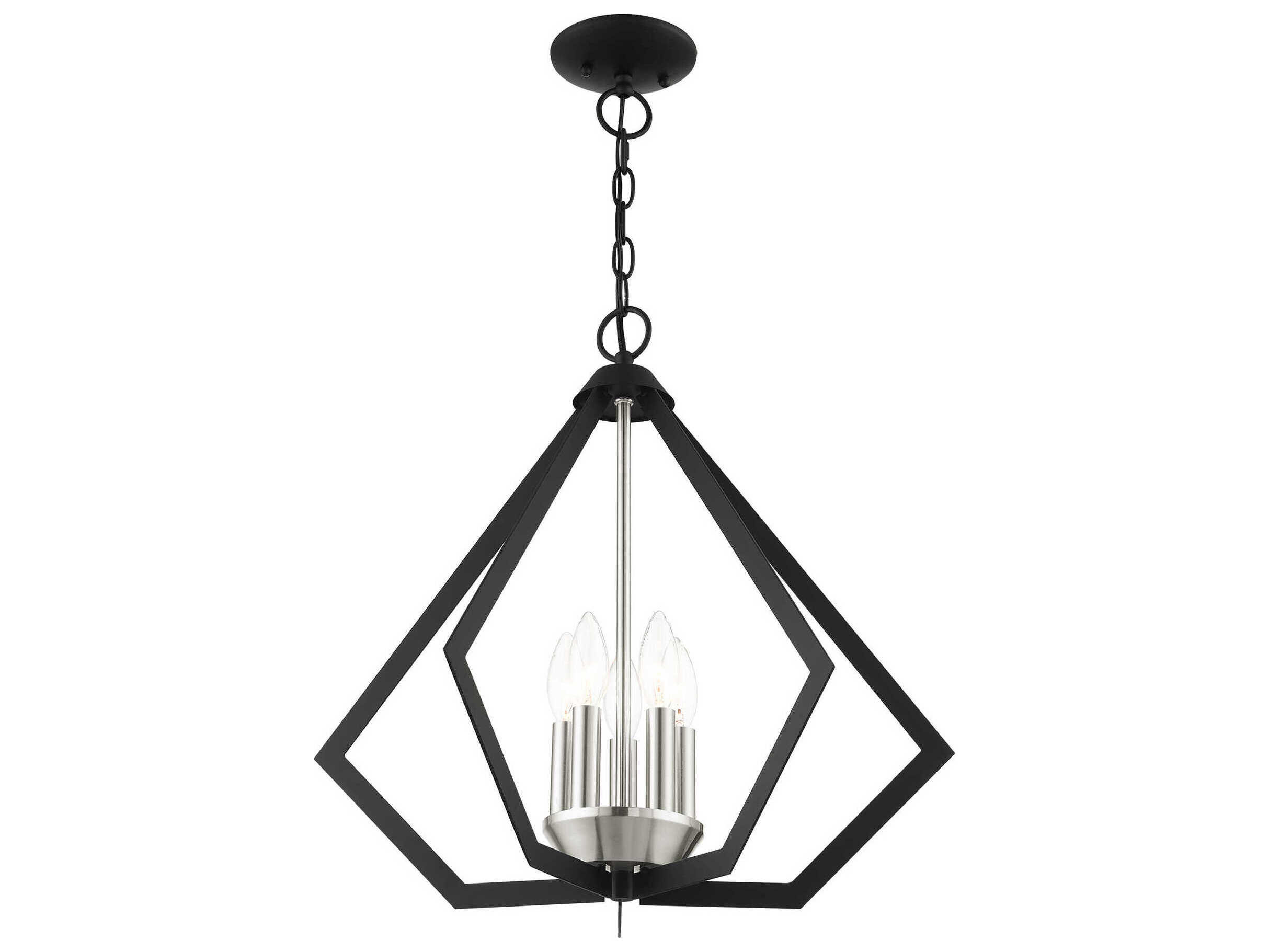 Livex Lighting Prism 5-Light Black Brushed Nickel Pendant