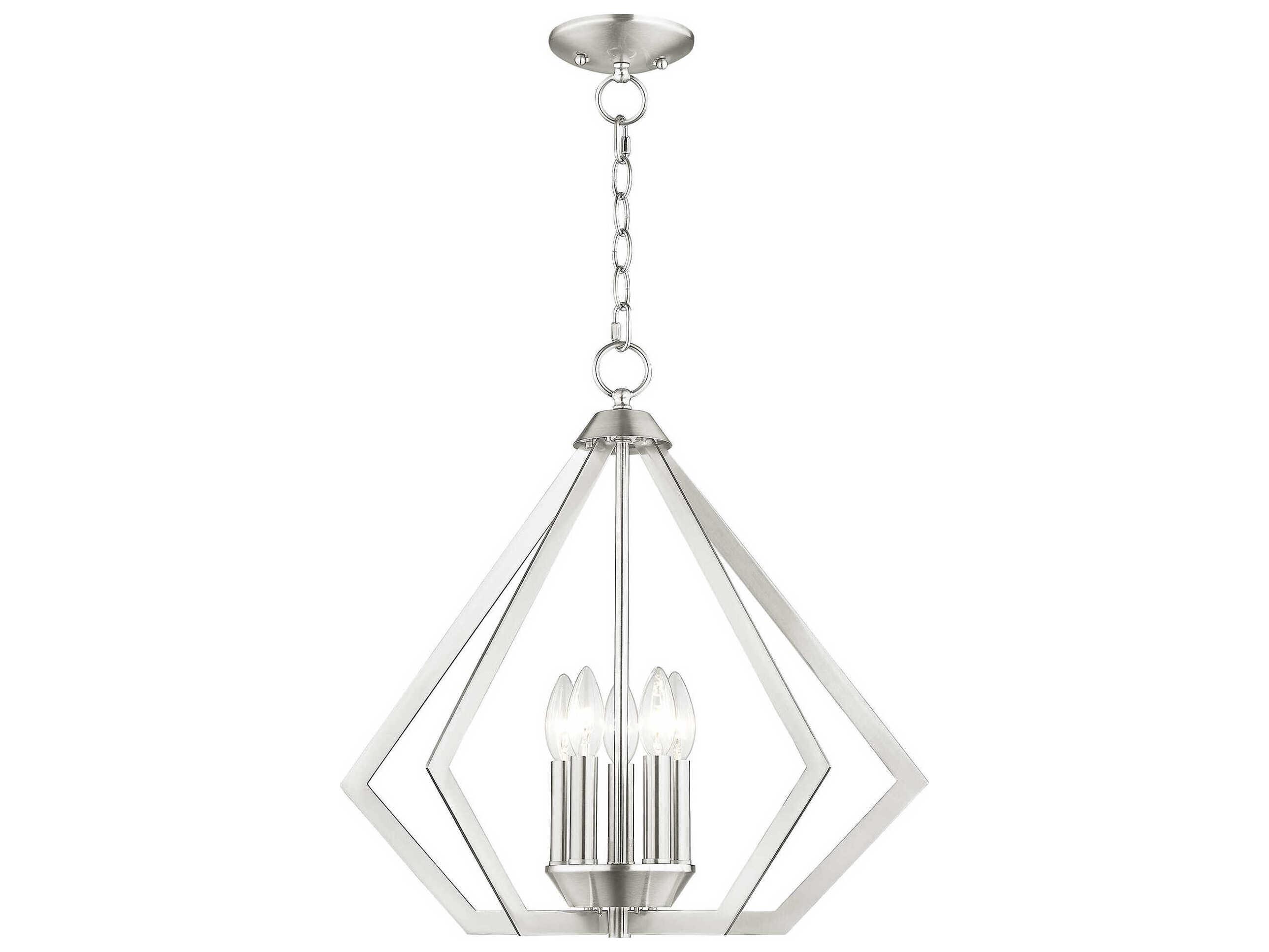 Livex Lighting Prism 5-Light Brushed Nickel Pendant