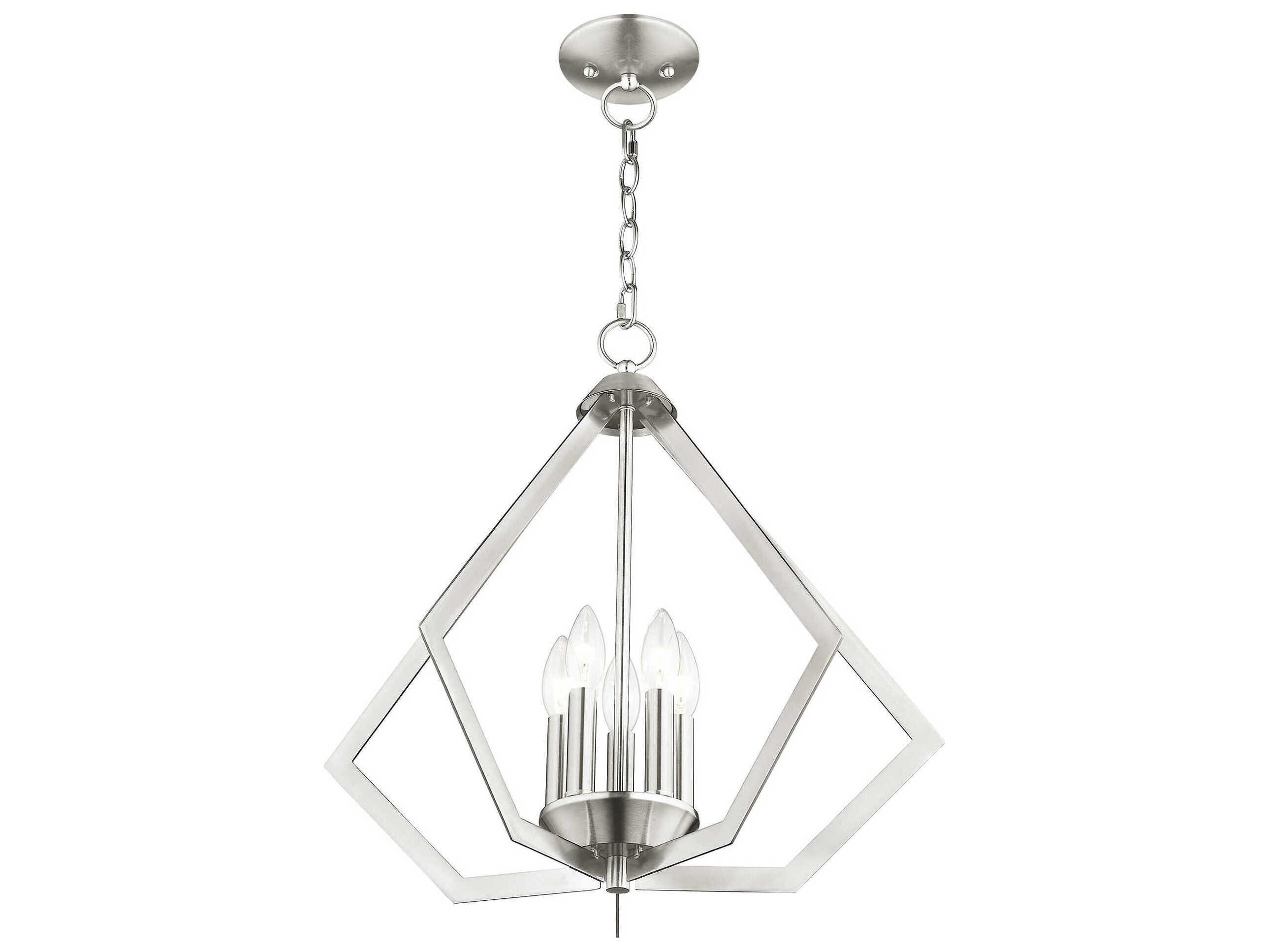 Livex Lighting Prism 5-Light Brushed Nickel Pendant