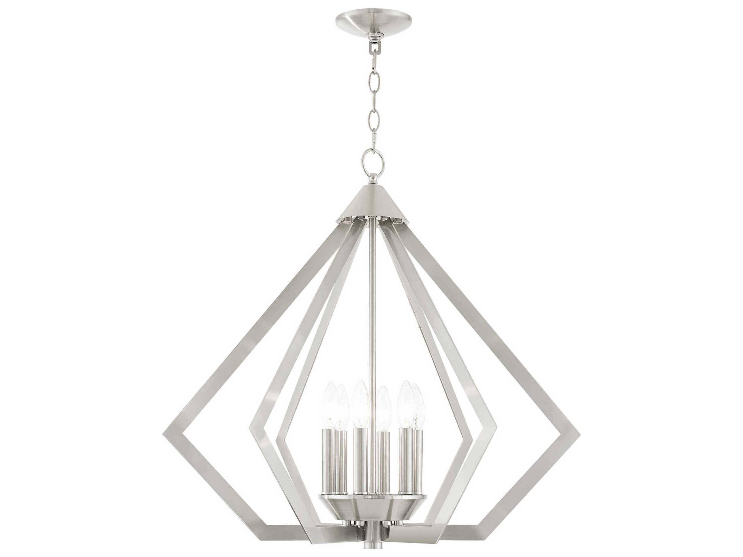 Livex Lighting Prism 6-Light Brushed Nickel Pendant