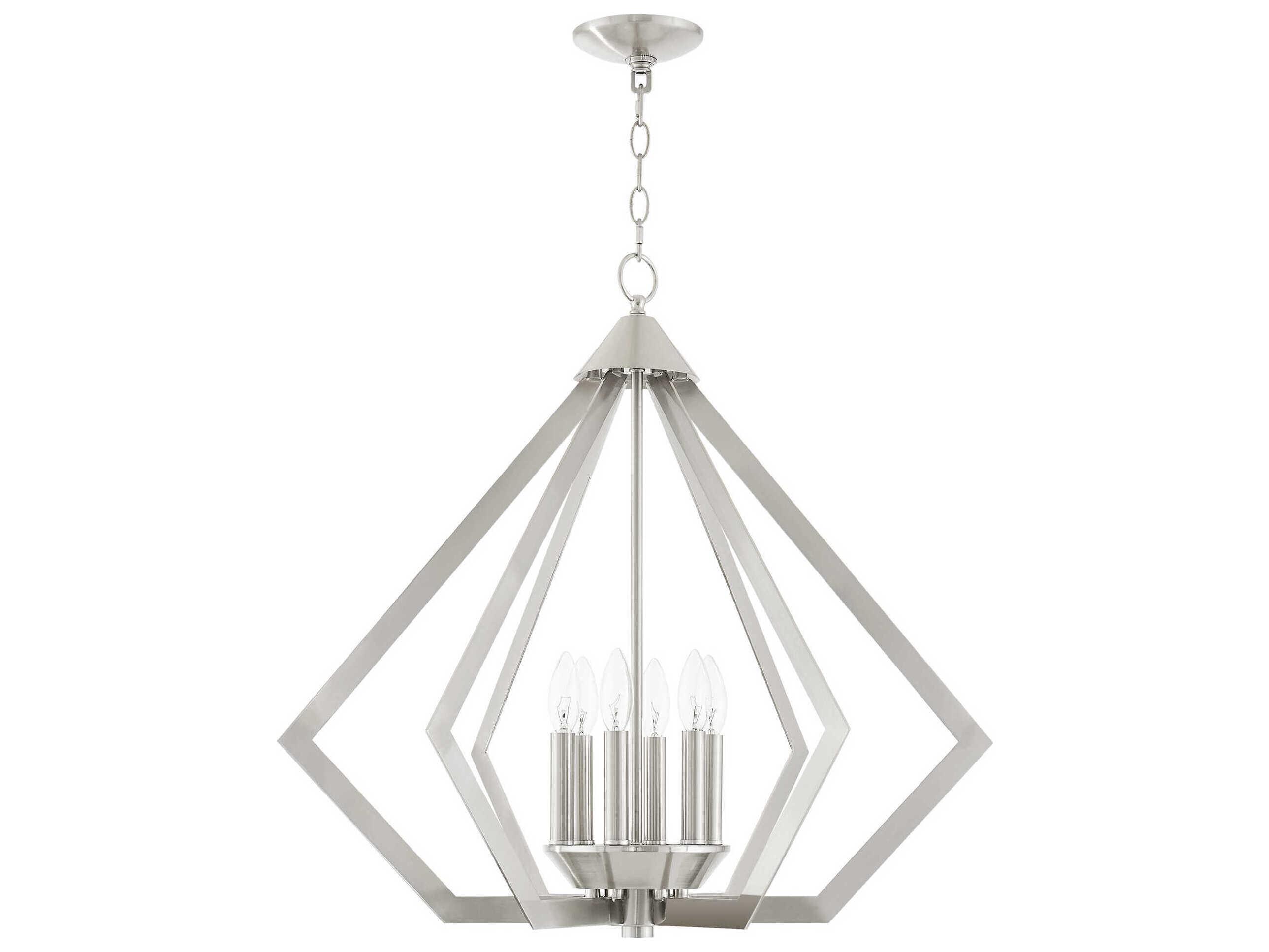 Livex Lighting Prism 6-Light Brushed Nickel Pendant
