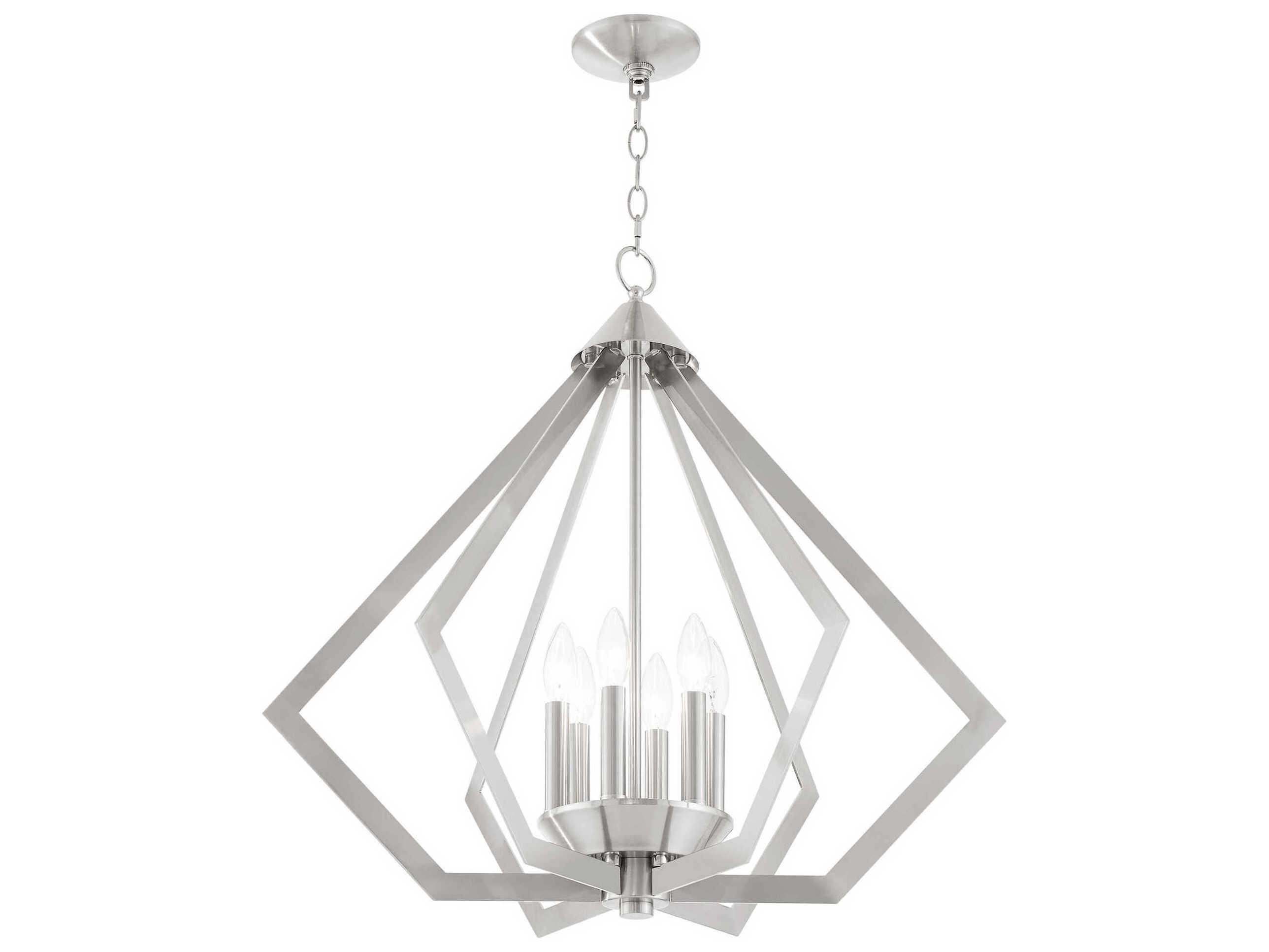 Livex Lighting Prism 6-Light Brushed Nickel Pendant