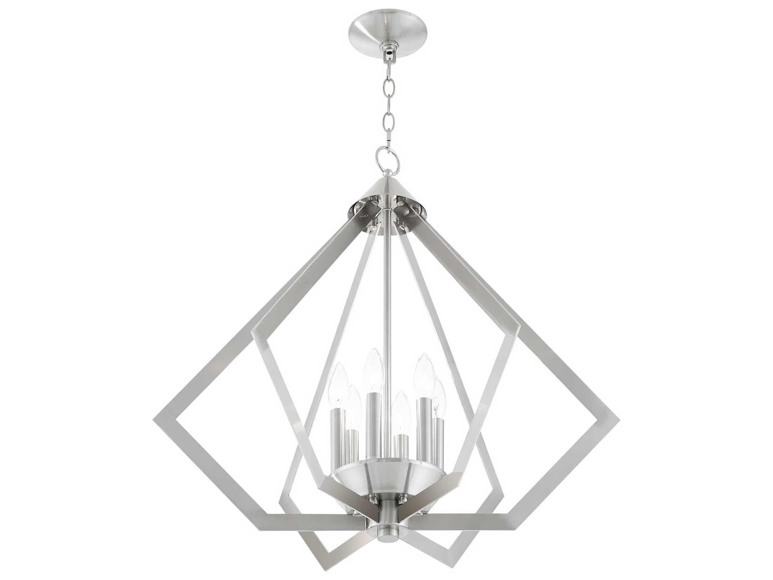 Livex Lighting Prism 6-Light Brushed Nickel Pendant