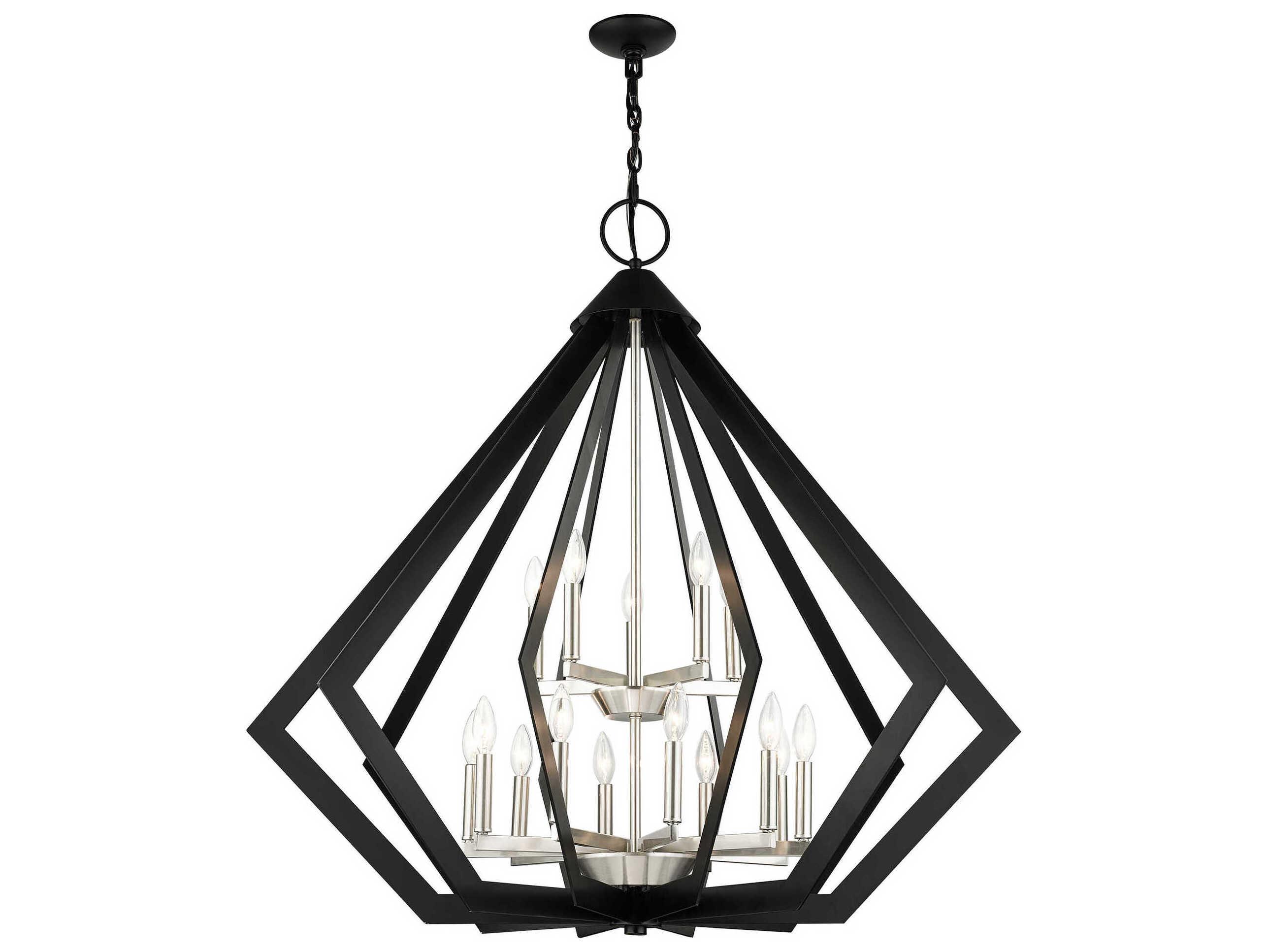 Livex Lighting Prism 15-Light Black Candelabra Chandelier